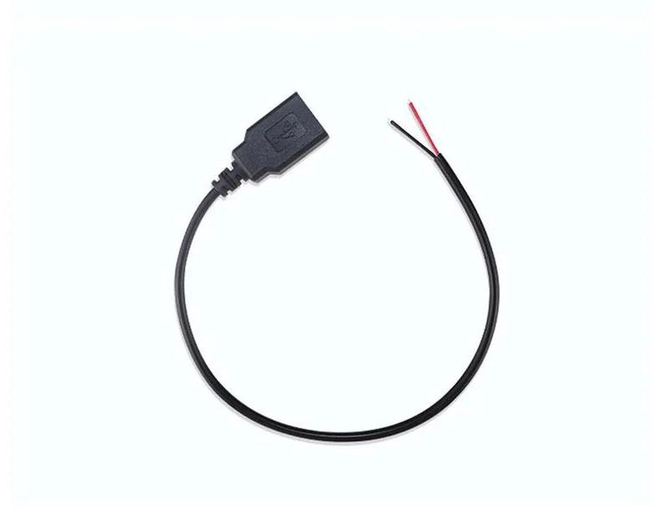 Alt view image 5 of 6 - 0.3m/1m/2m Power Supply Cable 2 Pin USB 2.0 A Female male 4 pin wire Jack Charger charging Cord Extension Connector DIY 5V line
