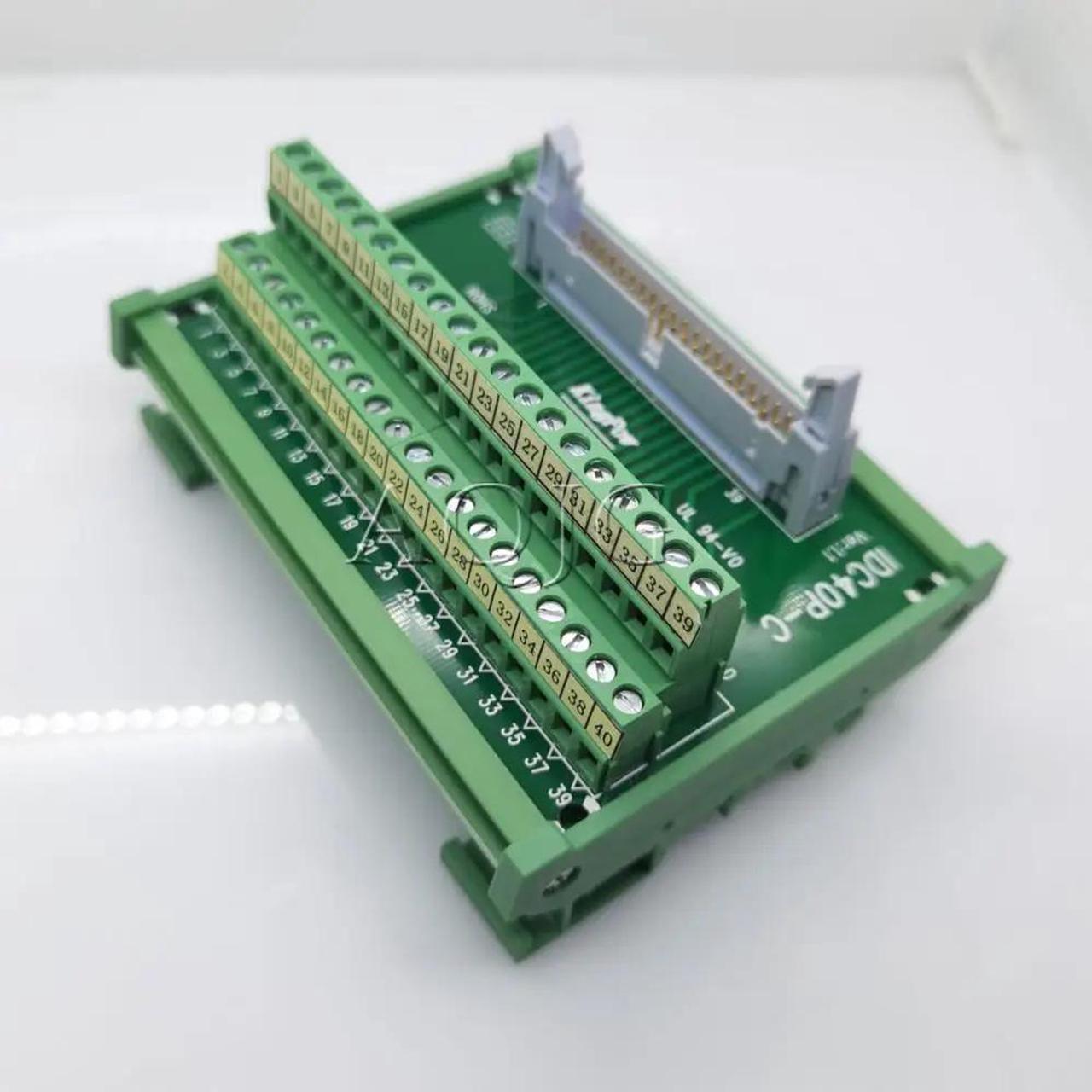 Alt view image 3 of 5 - IDC40P IDC 40 Pin Male Terminal Block Breakout PLC Relay Terminals DIN Rail Mounting Adapter Connector