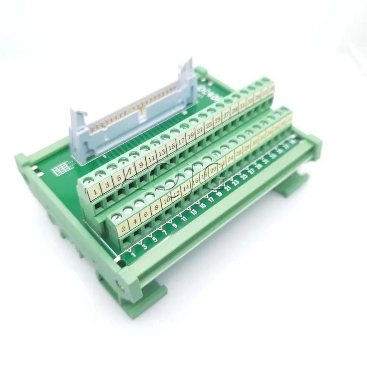 Main image of IDC40P IDC 40 Pin Male Terminal Block Breakout PLC Relay Terminals DIN Rail Mounting Adapter Connector