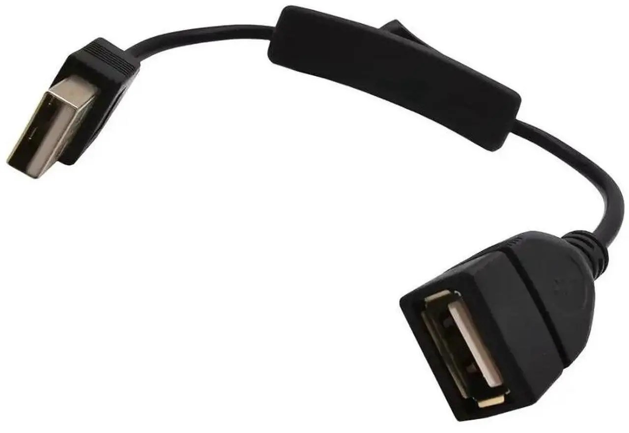 Alt view image 2 of 4 - USB male to female cable With Switch ON OFF Cord  Extension Toggle For USB Lamp USB Fan LED Light Strip Power Line 3A Current