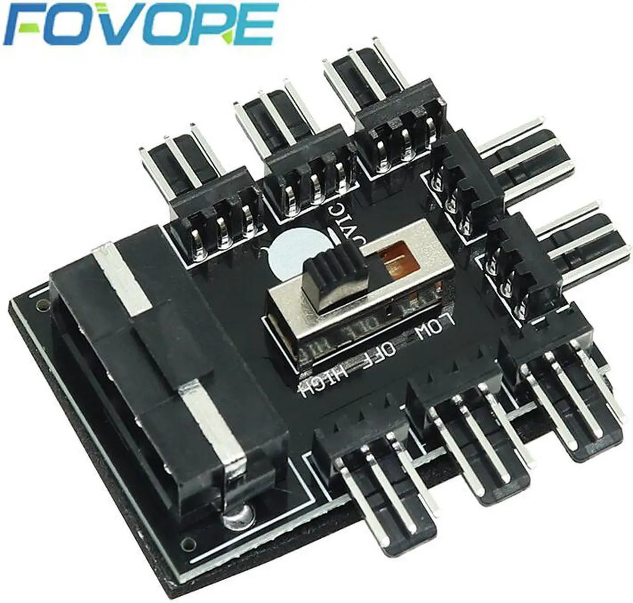 Main image of PC 1 to 8 4Pin Molex Cooler Cooling Fan Hub Splitter Cable PWM 3Pin Power Supply Speed Controller Adapter For PC Mining