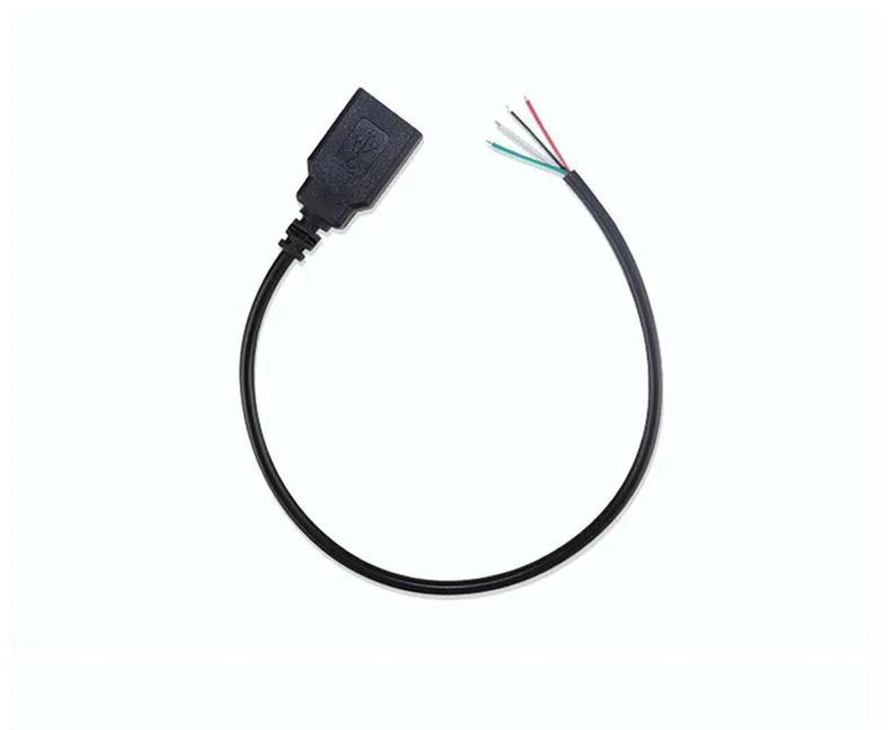 Alt view image 4 of 6 - 0.3m/1m/2m Power Supply Cable 2 Pin USB 2.0 A Female male 4 pin wire Jack Charger charging Cord Extension Connector DIY 5V line
