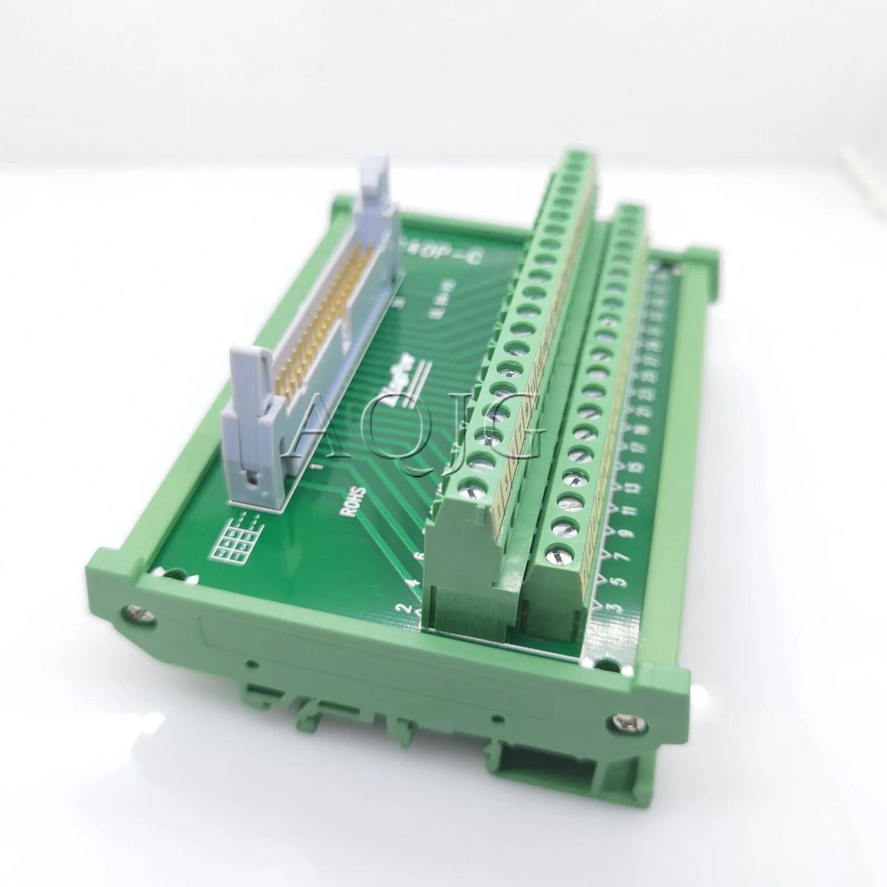 Alt view image 4 of 5 - IDC40P IDC 40 Pin Male Terminal Block Breakout PLC Relay Terminals DIN Rail Mounting Adapter Connector