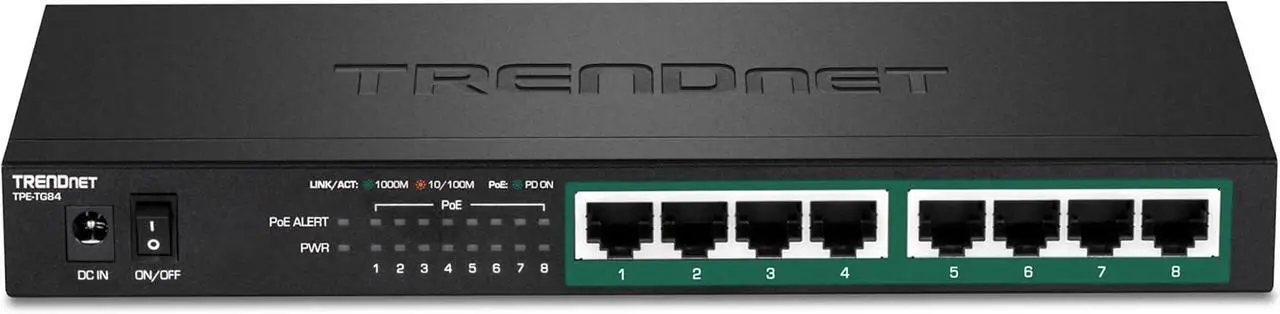 Alt view image 2 of 6 - TRENDnet TPE-TG84, 8-Port Gigabit PoE+ Switch