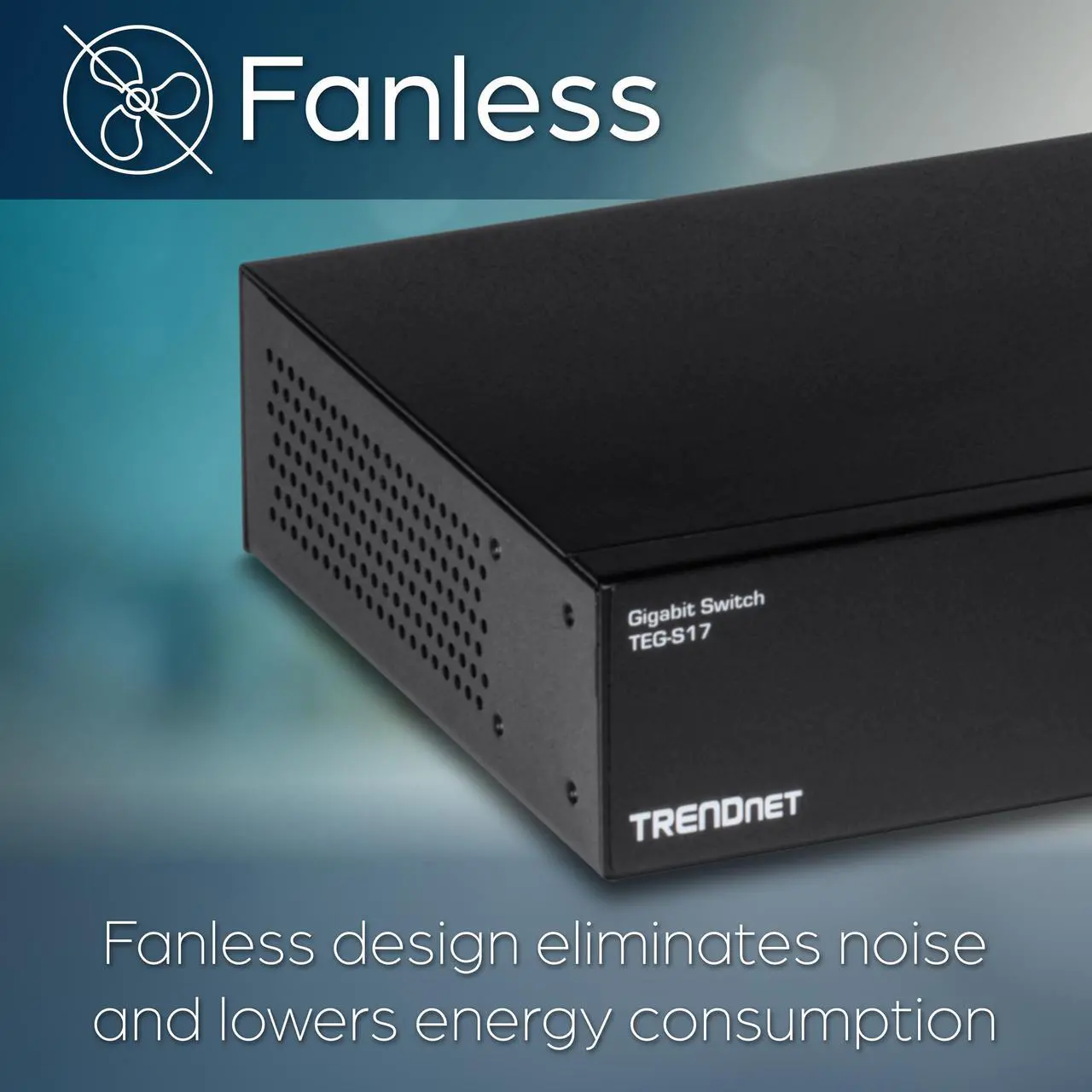 Alt view image 4 of 17 - TRENDnet 16-Port Gigabit Switch, TEG-S17, 16 x Gigabit RJ-45 Ports, 32Gbps Switching Capacity, Fanless Design, Metal Enclosure, Internal Power Supply, Lifetime Protection, Black