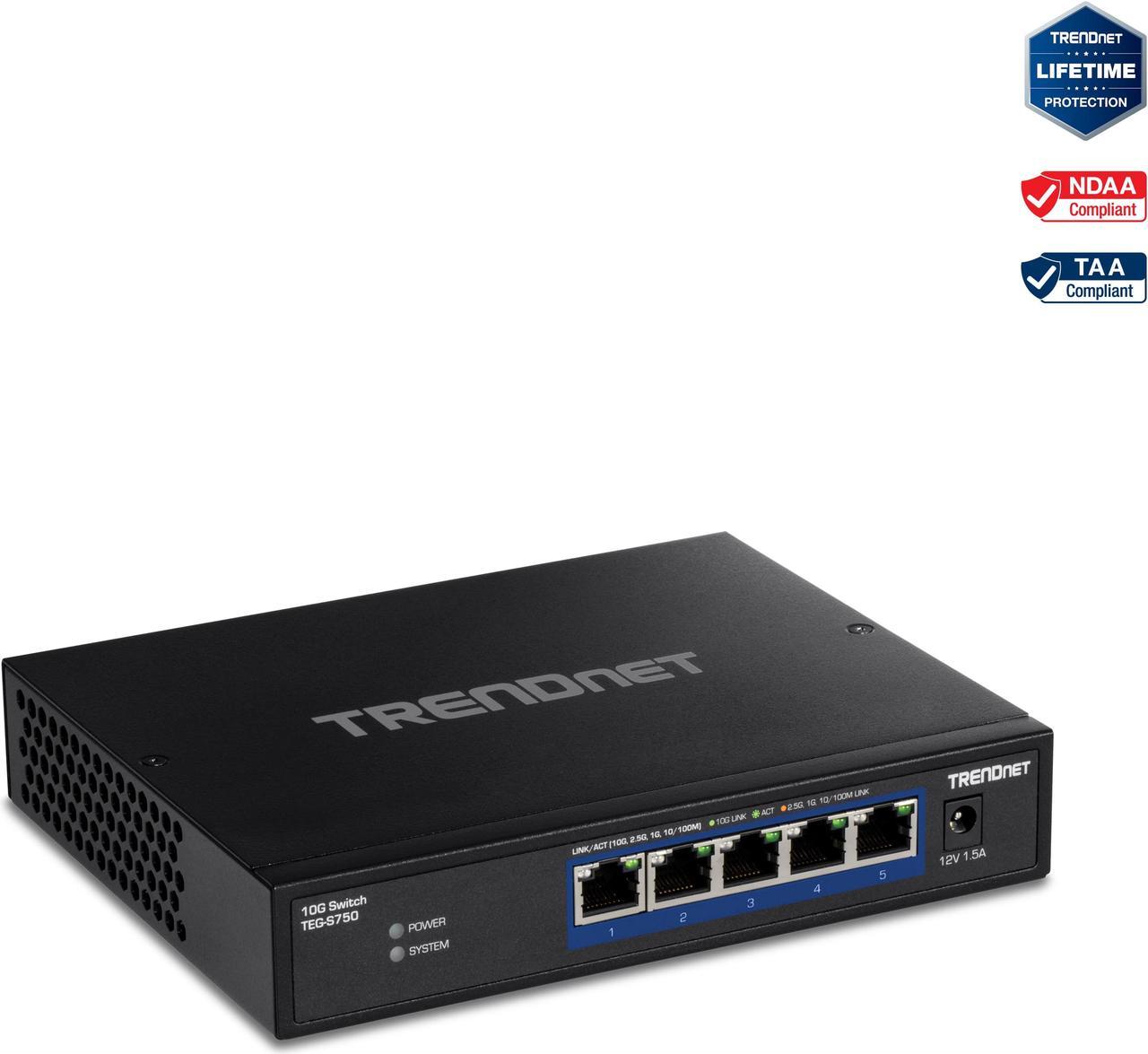 TRENDnet TEG-S750, 5-Port 10G Switch,