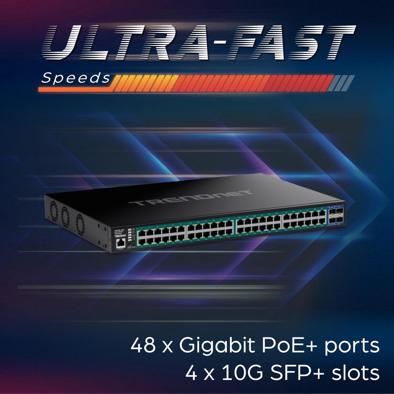 Alt view image 4 of 15 - TRENDnet TEG-3524S , 52-Port Gigabit Web Smart Switch with 10G SFP+ ports