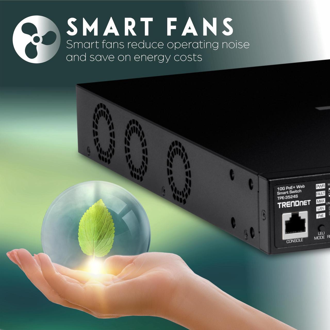 Alt view image 6 of 15 - TRENDnet TEG-3524S , 52-Port Gigabit Web Smart Switch with 10G SFP+ ports