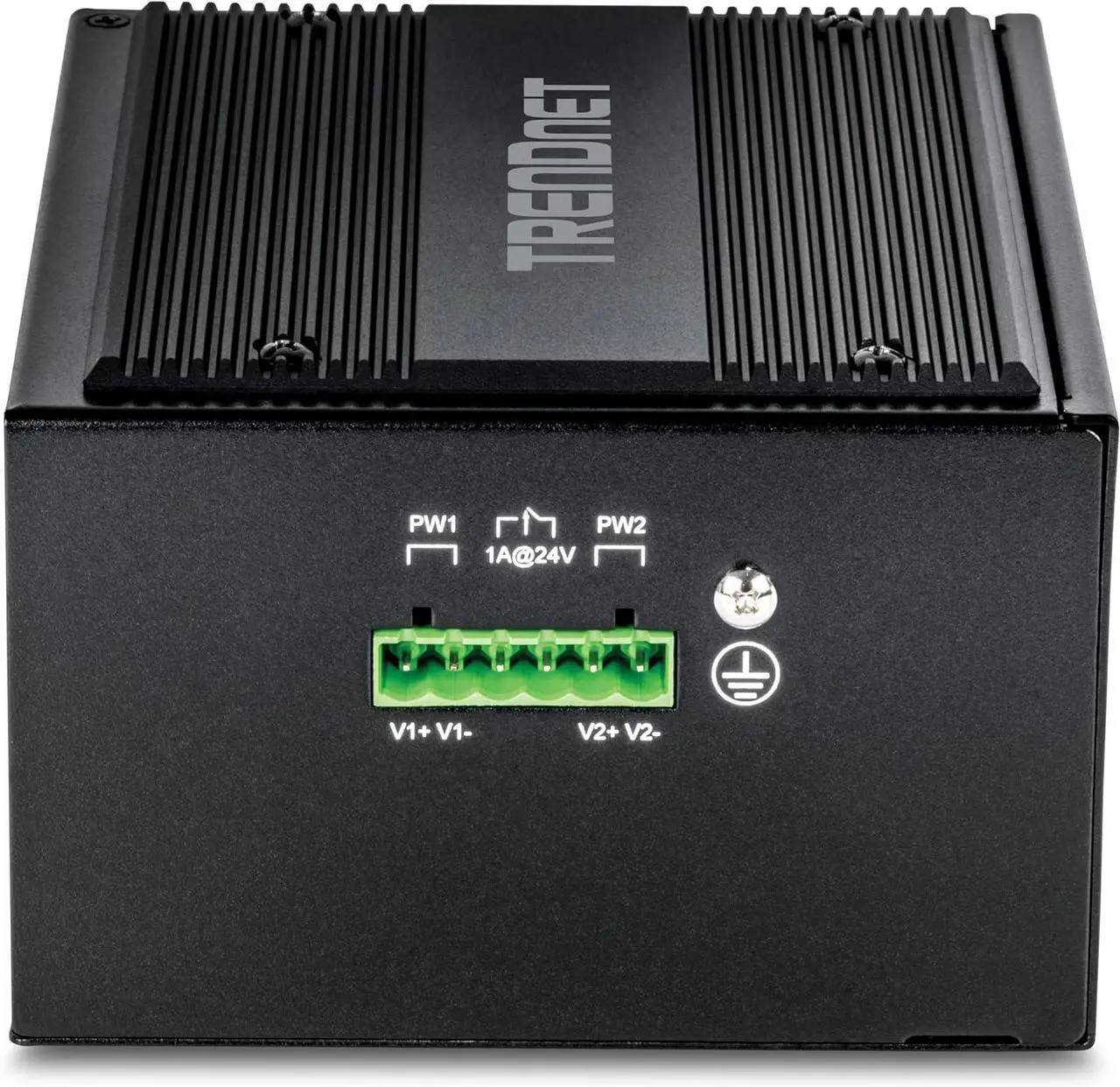 Alt view image 6 of 7 - TRENDnet 26-Port Hardened Industrial Unmanaged Gigabit DIN-Rail Switch, TI-PG262, 16 x Gigabit PoE+ Ports, 8 x Gigabit RJ-45 Ports, 2 x SFP Ports, IP30, Lifetime Protection, Black