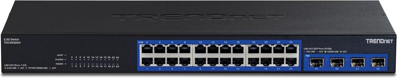 Alt view image 4 of 14 - TRENDnet  TEG-S50284 28-Port 2.5G Switch with 10G SFP+ Ports