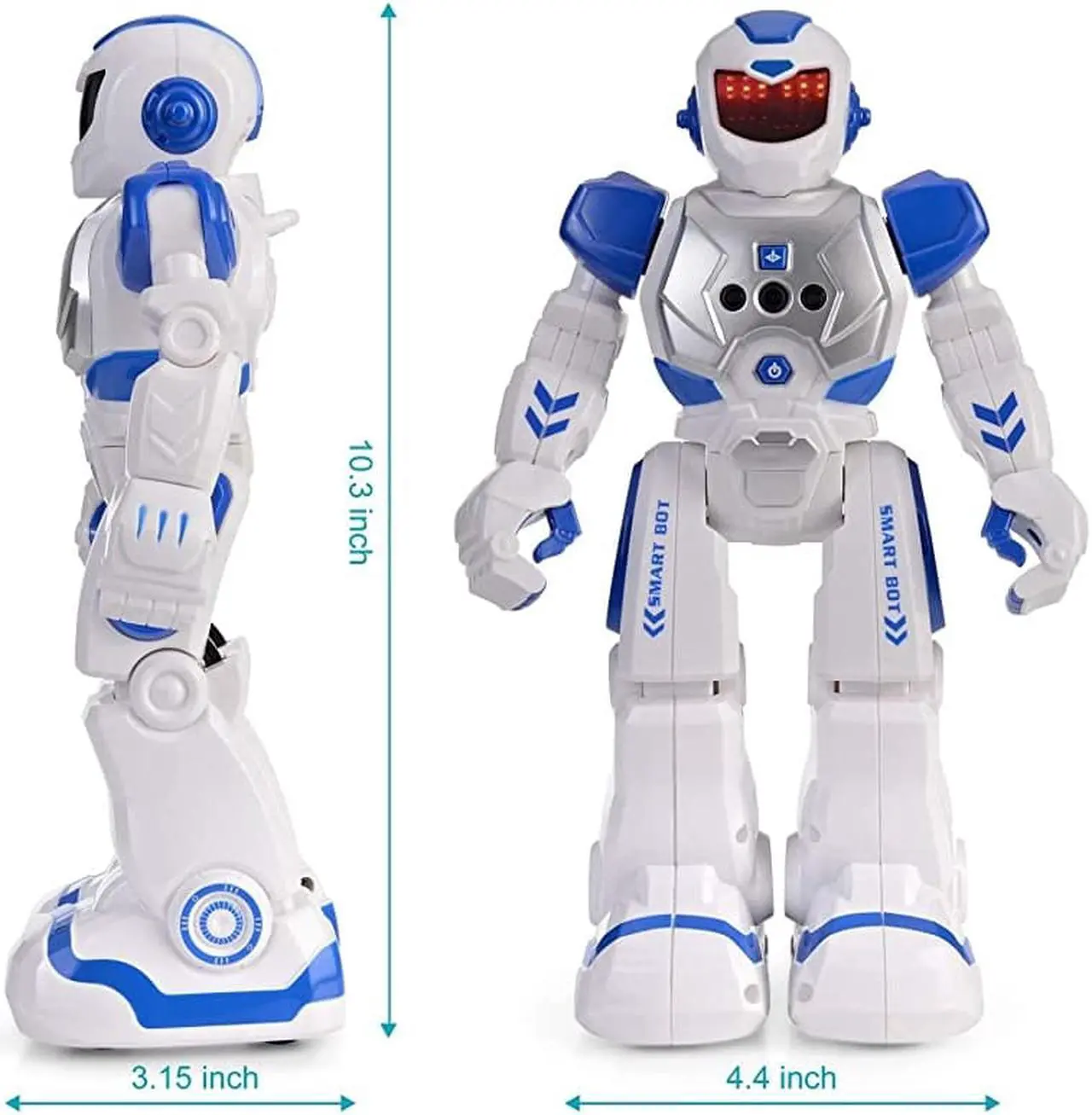 Alt view image 6 of 7 - RC Robot for Kids Intelligent Programmable Remote Infrared Sensing and Gesture Sensing Robots with Singing Dancing for Kids Blue
