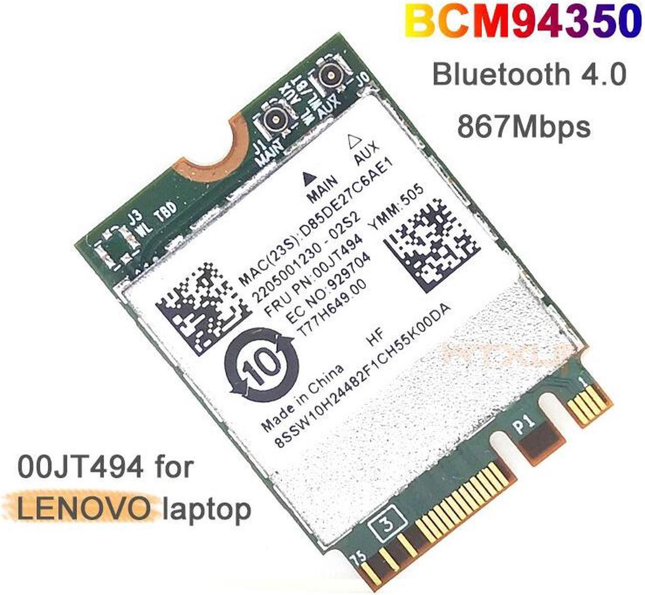 Weastlinks Wireless-AC NGFF BCM94350ZAE Wifi Network Card Bluetooth 4.1 802.11ac 867Mbps For Lenovo/IBM/Thinkpad FRU:00JT494