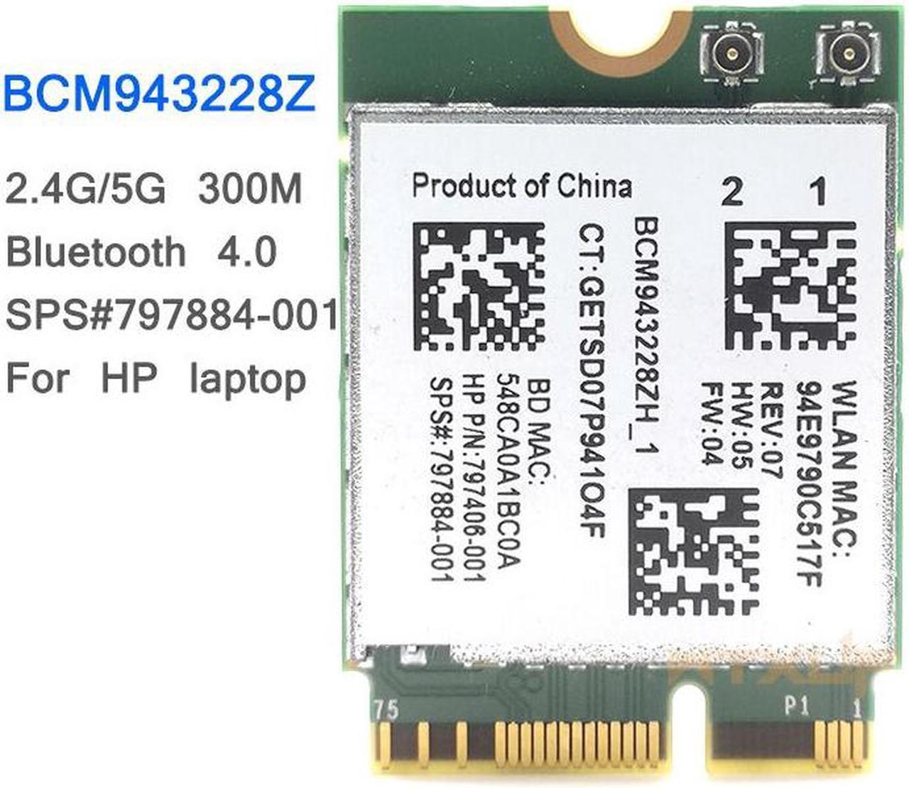 Weastlinks Broadcom BCM943228Z Network Adapter M.2 NGFF 802.11 B/A/G/N WIFI CARD 300Mbps 2.4GHz/5GHz BCM943228 BCM43228