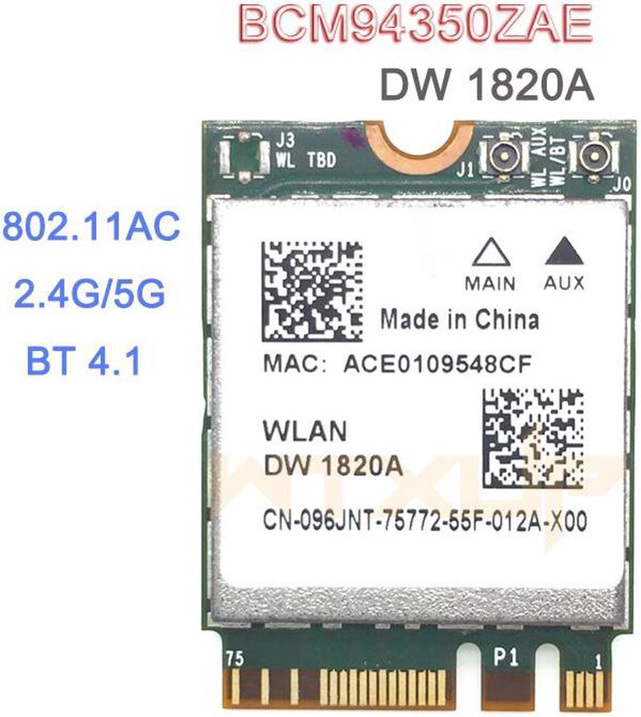 Weastlinks DW1820A BCM94350ZAE BCM94356ZE 802.11ac BT4.1 867Mbps wifi Adapter BCM94350 M.2 NGFF WiFi Wireless Card better than BCM94352Z