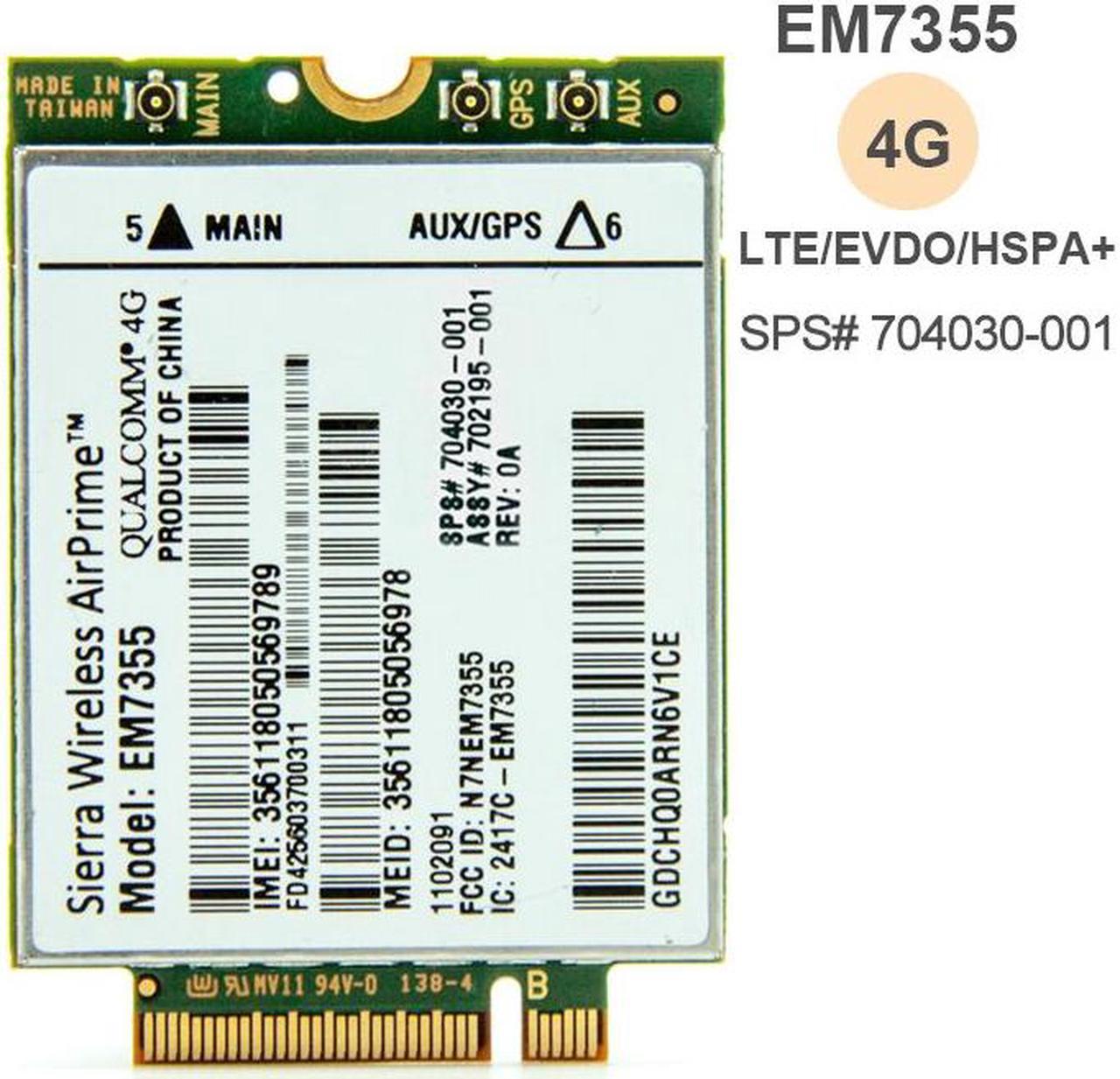 Weastlinks Gobi5000 Sierra Wireless Airprime EM7355 LTE EVDO/HSPA WWAN NGFF unlock 4G Module SPS 704030 for HP Elitebook 820 840 850 G1 14