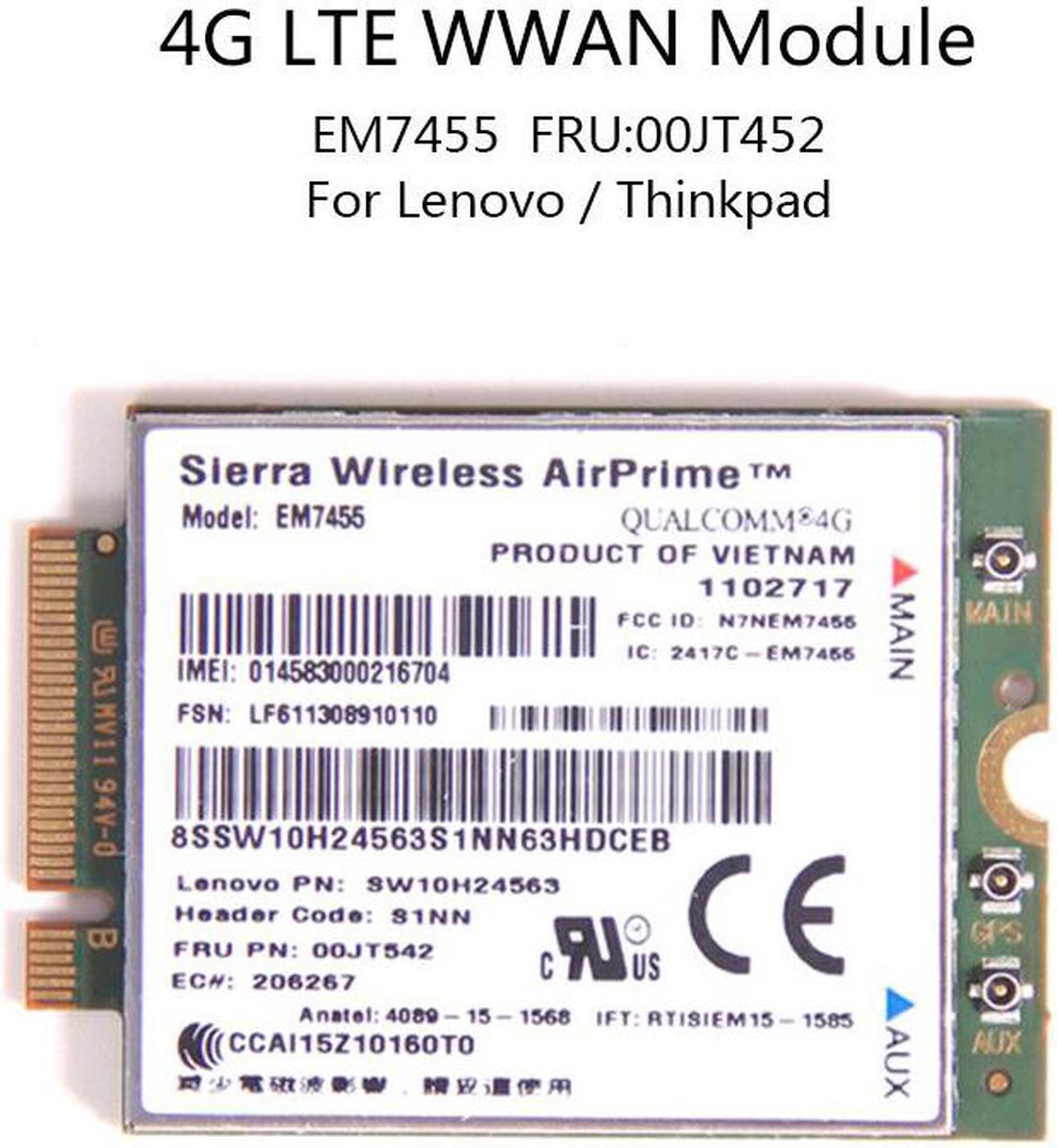 Weastlinks Wireless 4G LTE WWAN Module For Lenovo X260 T460 P50 P70 L560 X1 Carbon Sierra Airprime EM7455 QUALCOMM GOBI6000 IBM FRU:00JT542