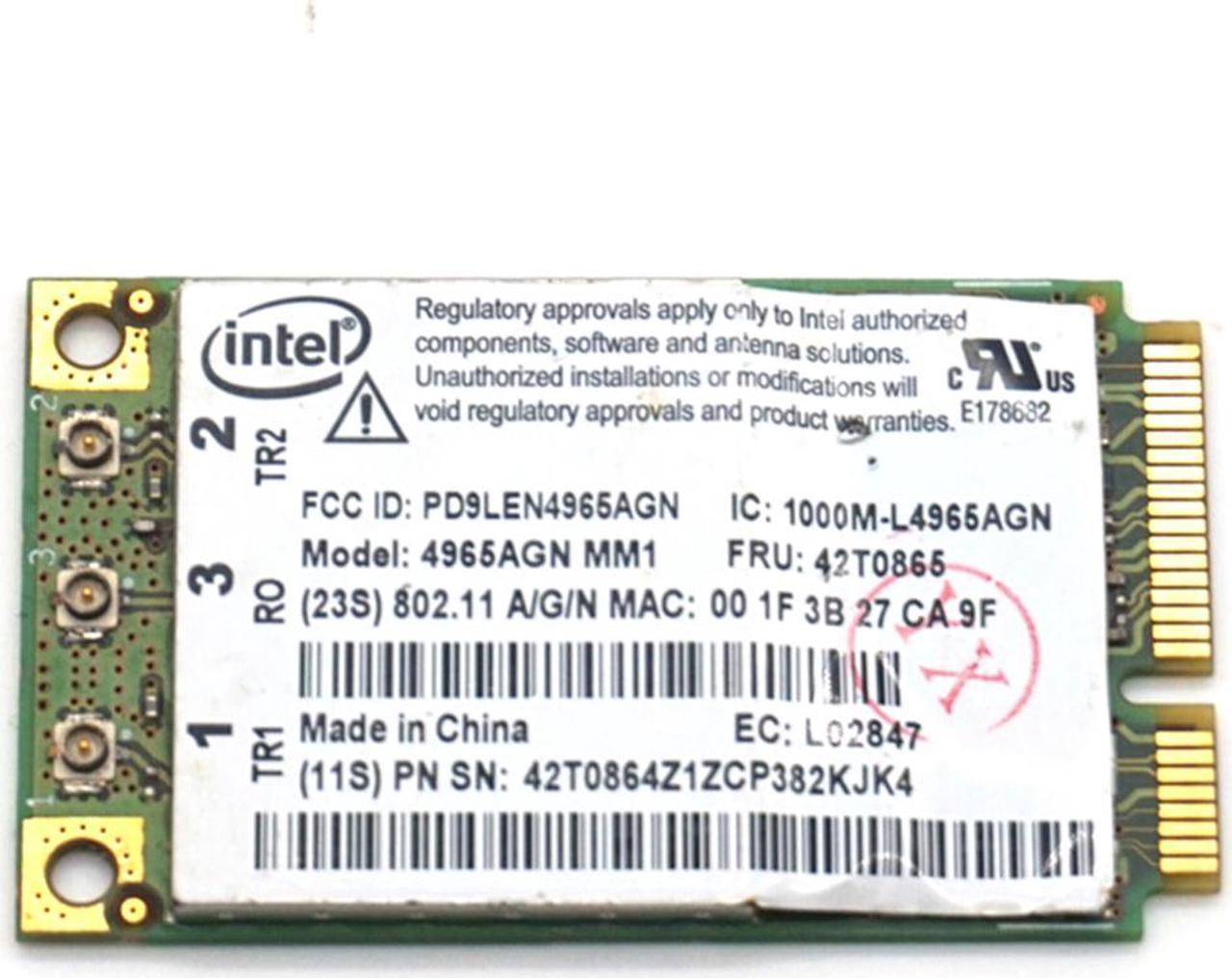 Weastlinks 4965AGN WIFI Wireless-N 4965 Card FRU: 42T0865 802.11n 300m For Intel Lenovo Thinkpad T61 R61 X61 X61S (S/P/T) 3000 N 200 V200