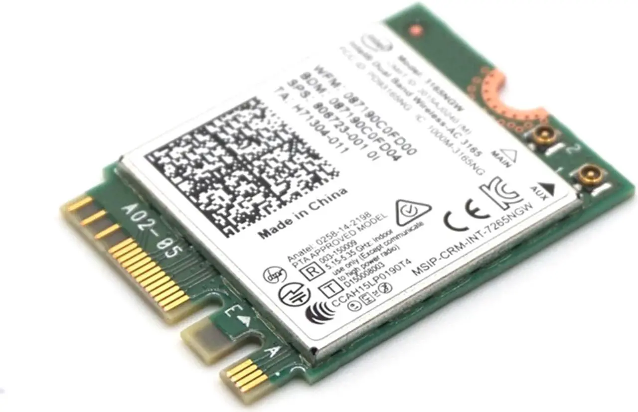 Alt view image 5 of 7 - Weastlinks Intel Dual Band Wireless-AC 3165 3165ac 3165NGW 433Mbps WIFI Bluetooth 4.0 NGFF card 802.11ac