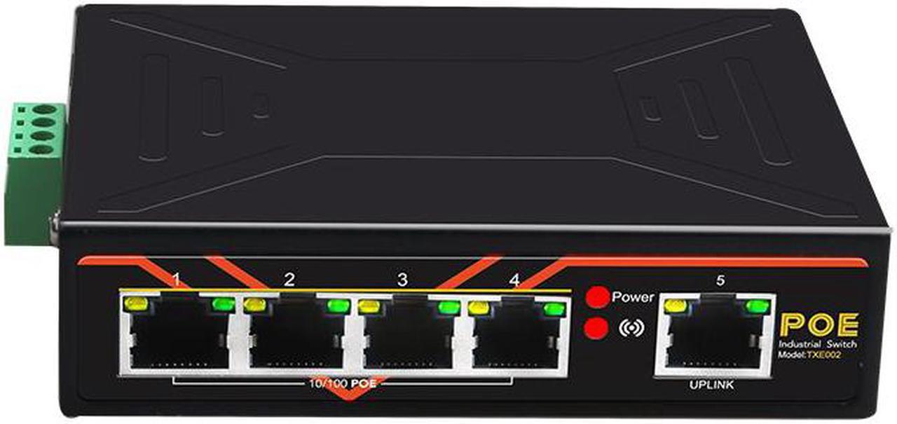 Weastlinks Industrial switch 10/100Mbps 5 port ethernet industrial POE Switch support 48-54V power supply