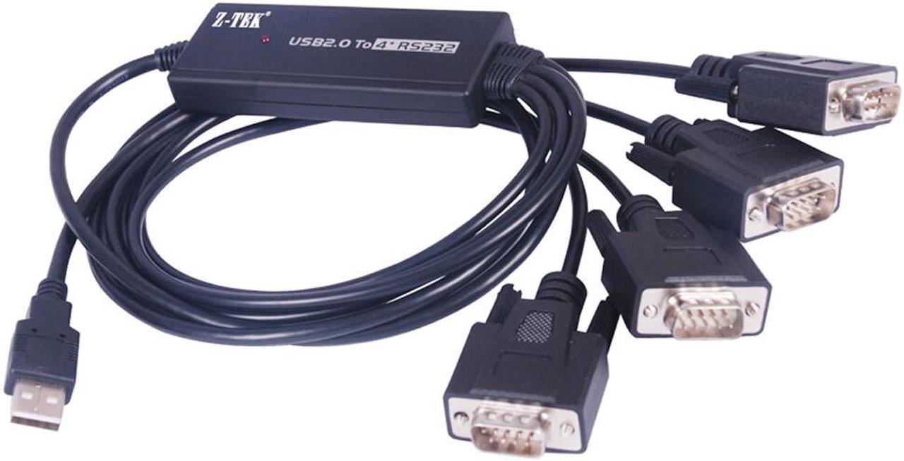 Weastlinks FTDI CHIP 4 Port USB to Serial RS232 DB9 Adapter Cable