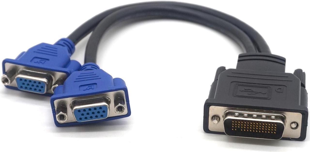 Weastlinks DMS-59pin Male to Dual 15Pin VGA RGB Female Splitter Extension Cable for PC Graphics Card