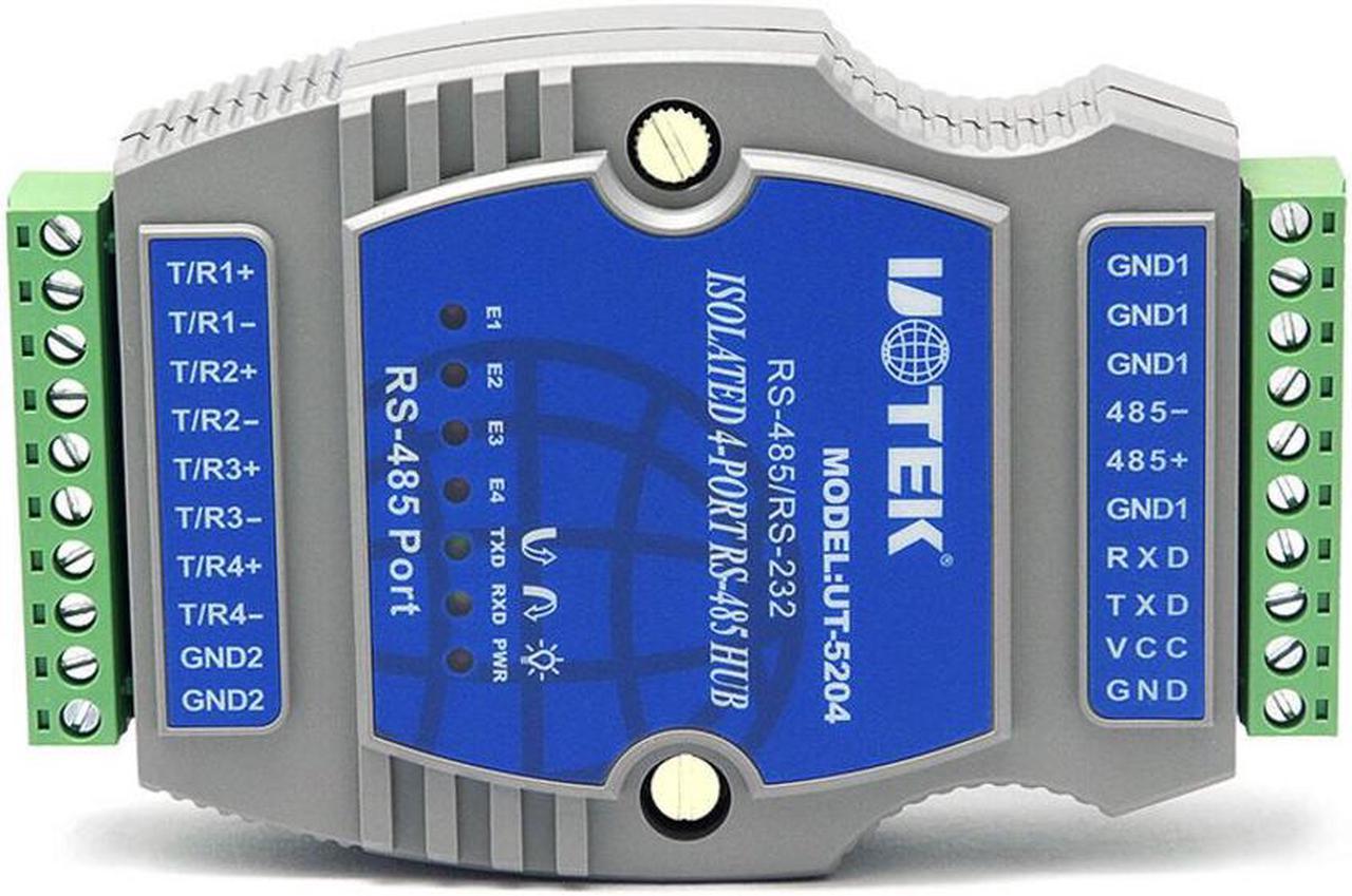 Weastlinks RS-232/RS-485 to 4 Ports RS-485 Hub (Din Rail) 4 Port RS485 HUB Adapter