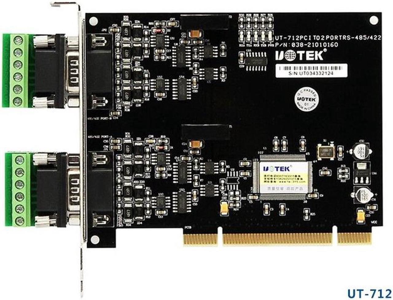 Weastlinks 2-Ports PCI to RS485/422 Multi-Serial Port Card with 2.5KV isolation protection 2 Port RS485 RS422 COM Serial Port UT-712