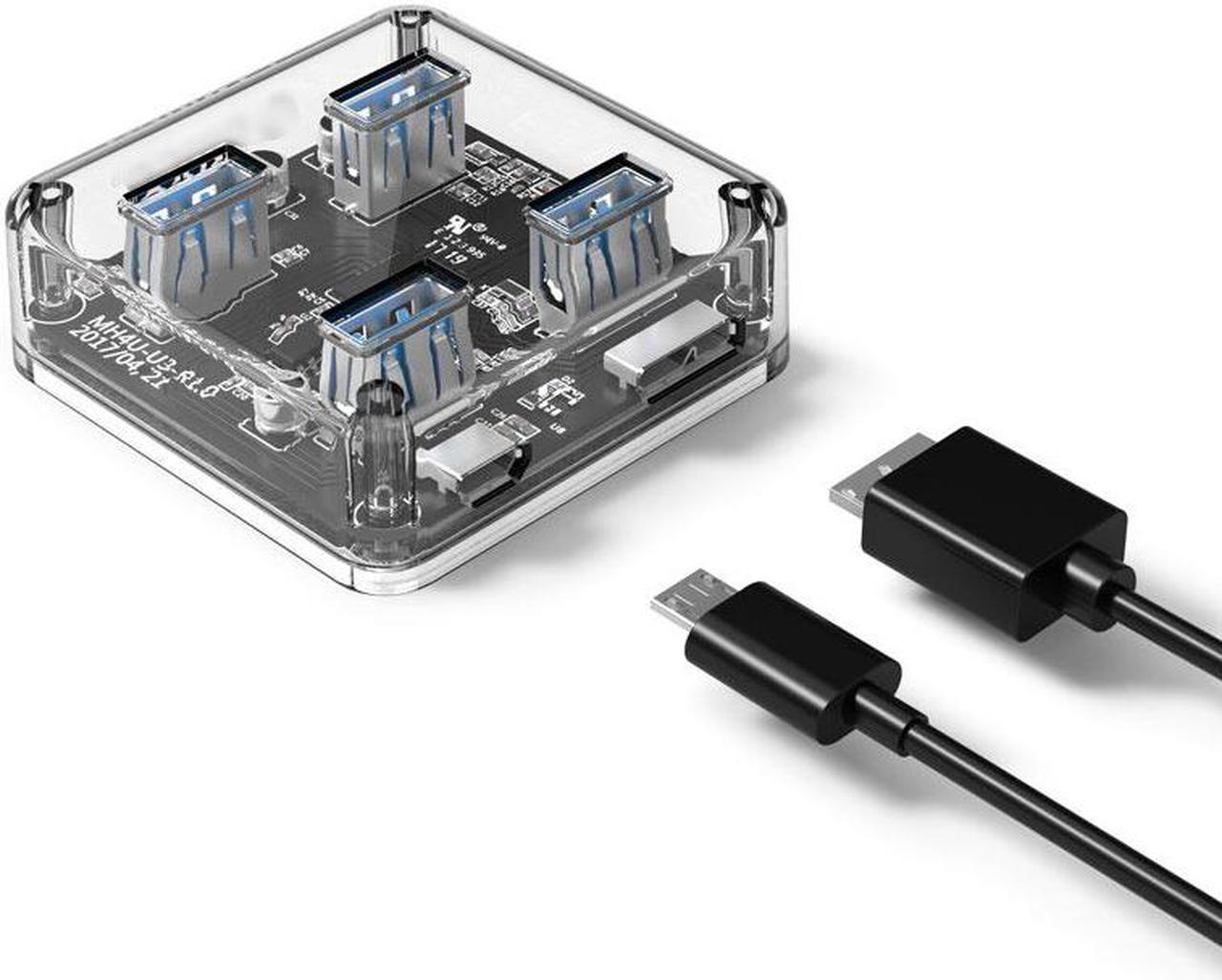 Weastlinks 4 Ports Super Speed USB 3.0 HUB USB3.0 Transparent Desktop HUB Compact Design