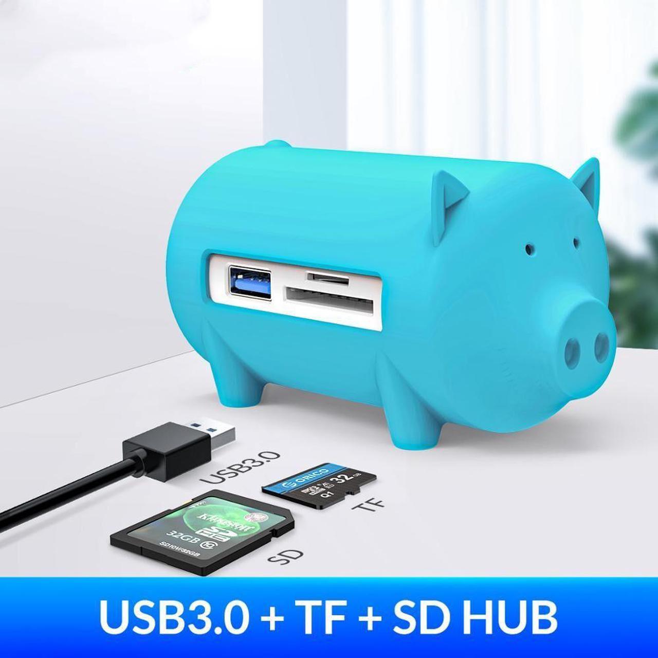 Weastlinks 4 Ports USB 3.0 OTG Hub USB Splitter Support TF SD Card Reader for Laptop PC USB3.0 HUB