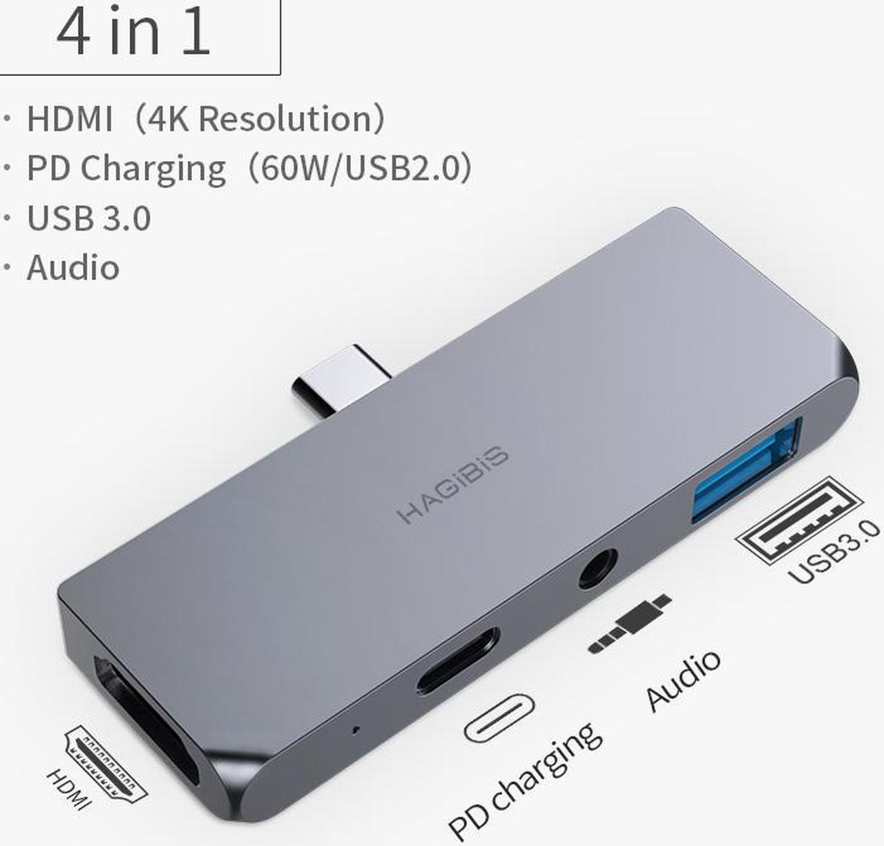 Weastlinks USB C HUB TYPE-C to HDMI-compatible Adapter 3.5mm Audio PD Charging USB 3.0 Port Converter for iPad Pro Macbook Laptop