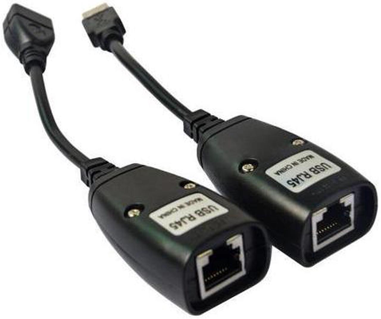 USB 2.0 Extension Adapter Up To 150ft Using RJ45 CAT5/CAT5E/6 Lan Network Ethernet Extender Cable Kits