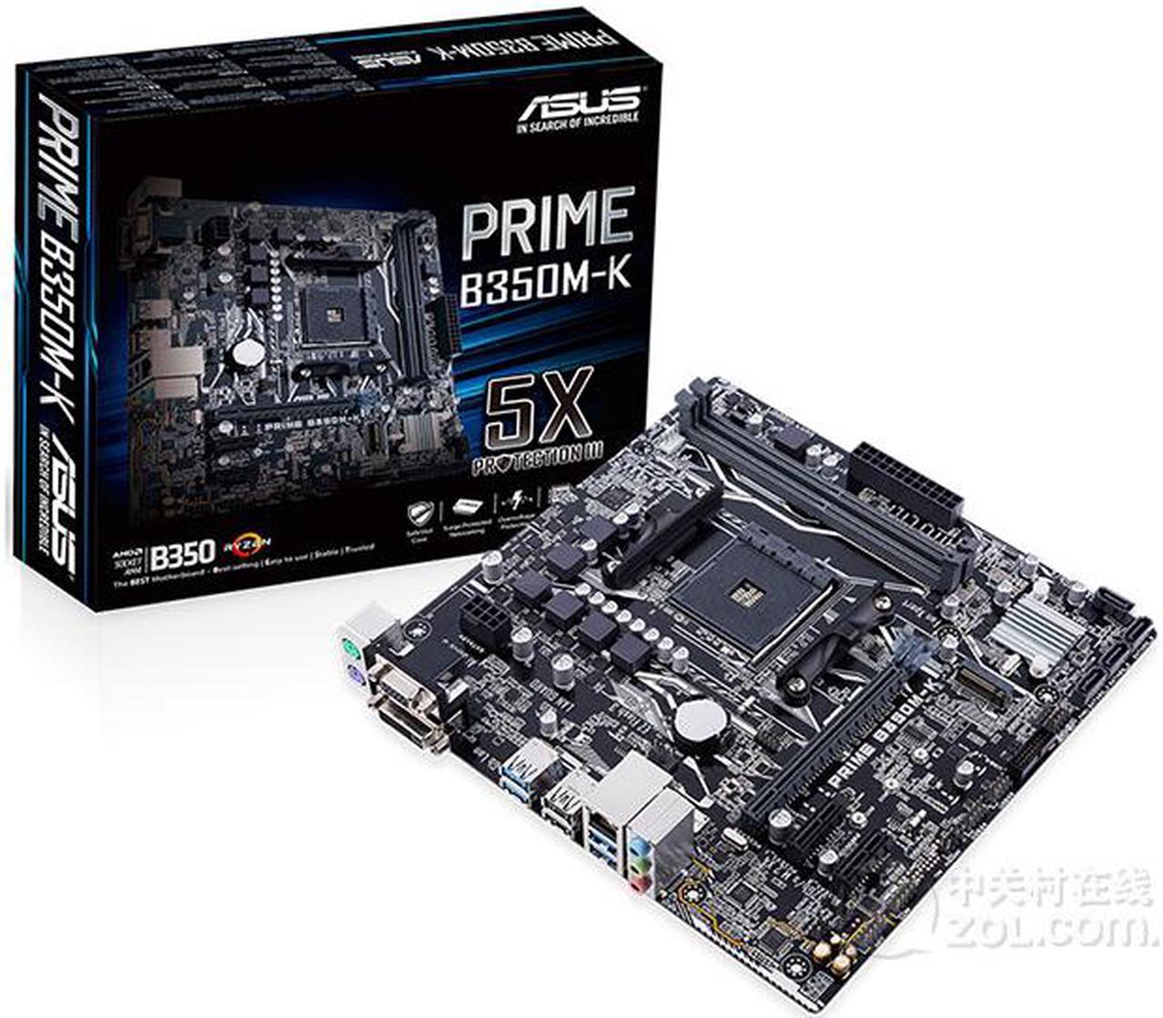 Main image of ASUS PRIME Professional B350M-K Desktop Motherboard AMD B350 Socket AM4 AMD