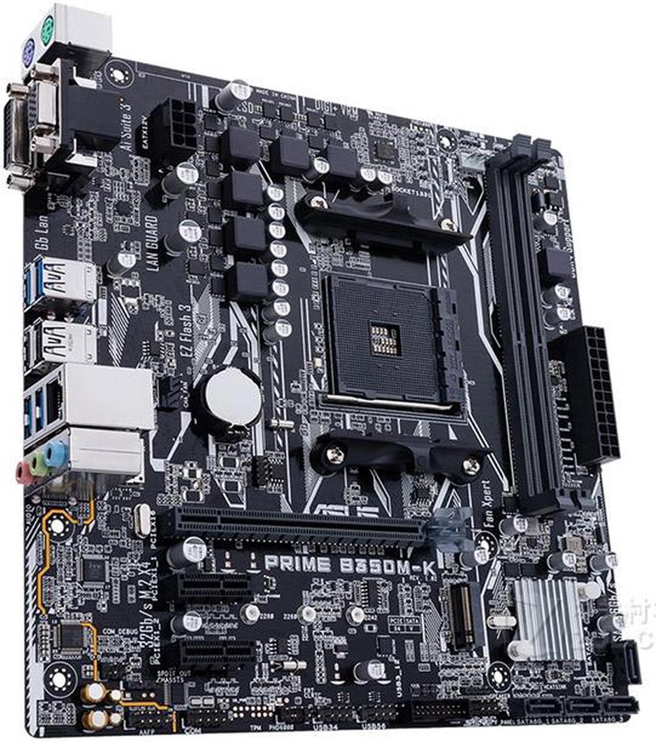 Alt view image 5 of 7 - ASUS PRIME Professional B350M-K Desktop Motherboard AMD B350 Socket AM4 AMD