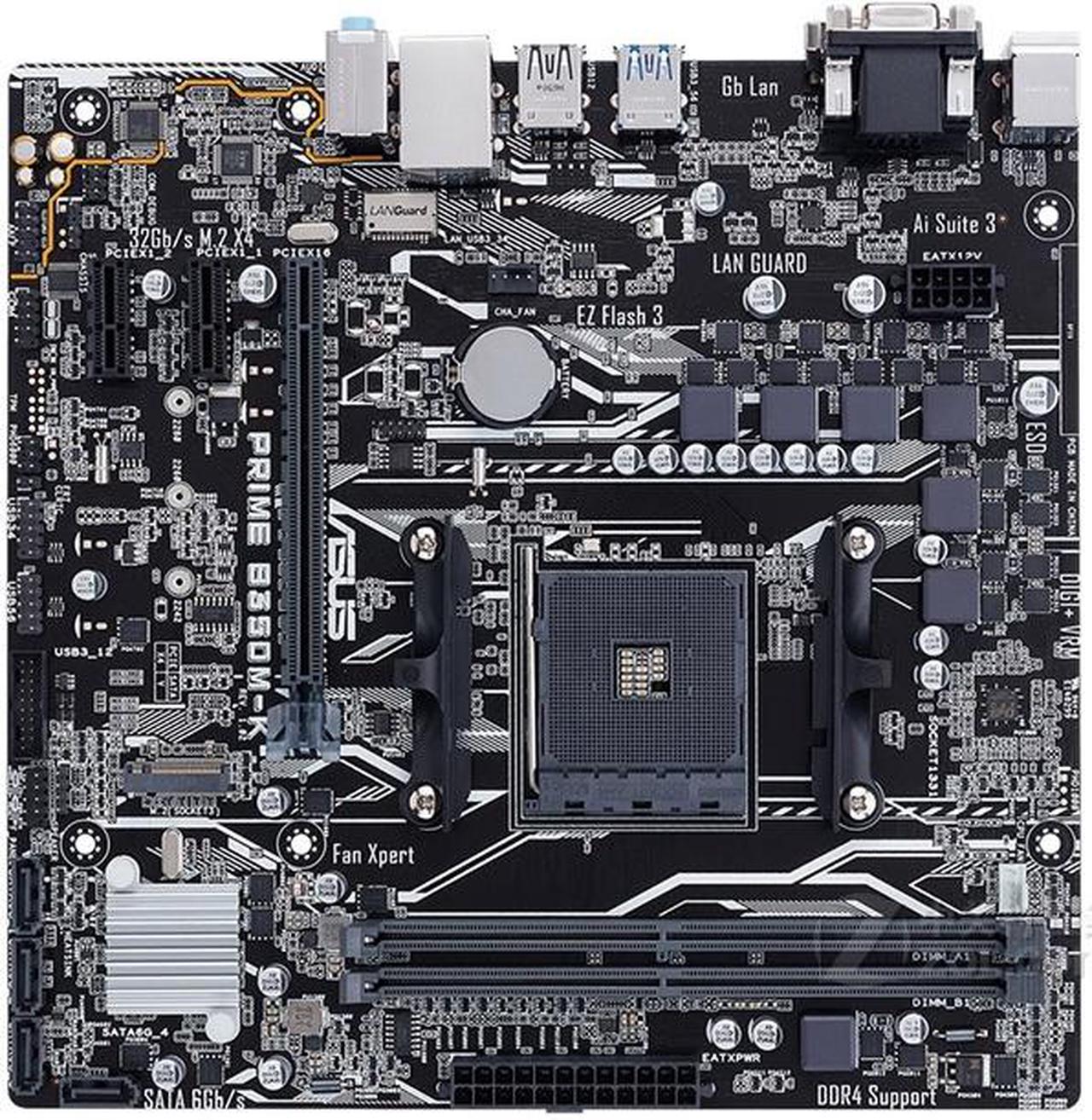 Alt view image 4 of 7 - ASUS PRIME Professional B350M-K Desktop Motherboard AMD B350 Socket AM4 AMD
