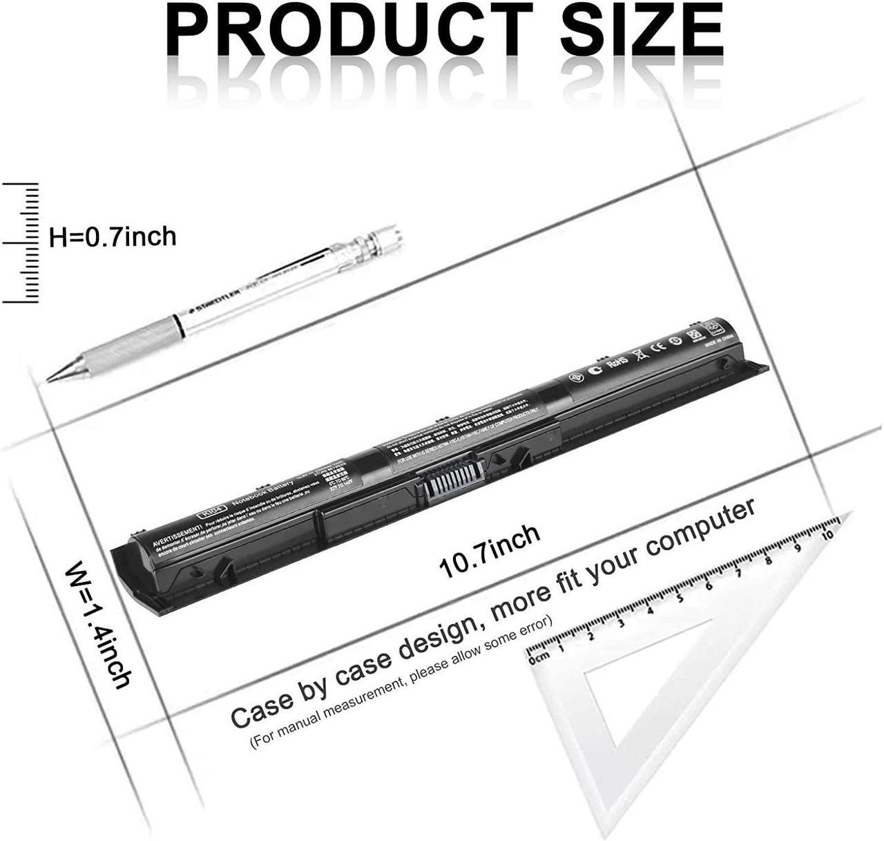 Alt view image 2 of 7 - New K104 Notebook Battery for HP Pavilion 14-ab 14T-ab 15-ab 15-an 17-g Series TPN-Q158 HSTNN-LB6S Spare 800049-001 800050-001 800010-421 800009-421 KI04 Notebook Laptop Battery - 12 Month Warranty