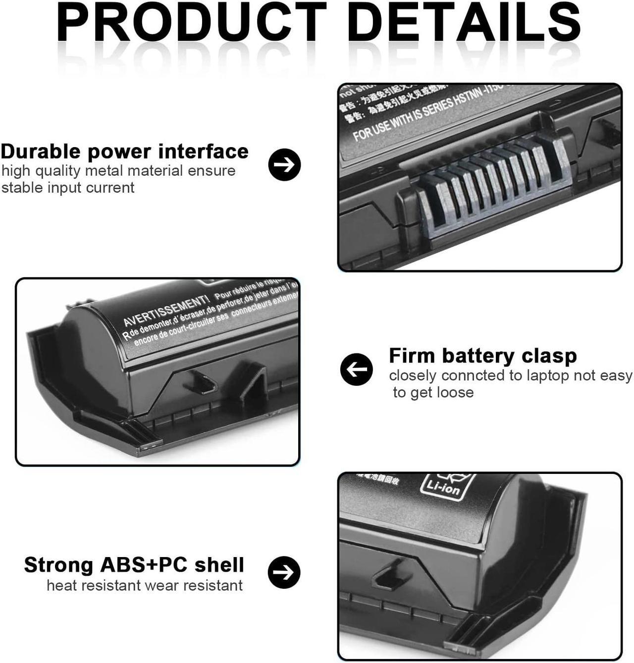 Alt view image 3 of 7 - New K104 Notebook Battery for HP Pavilion 14-ab 14T-ab 15-ab 15-an 17-g Series TPN-Q158 HSTNN-LB6S Spare 800049-001 800050-001 800010-421 800009-421 KI04 Notebook Laptop Battery - 12 Month Warranty