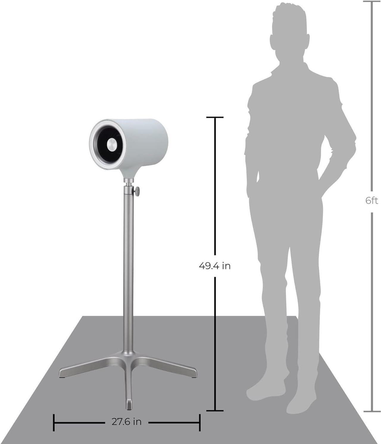 Alt view image 2 of 7 - 49.4 Inch Indoor/Outdoor Pedestal Fan, 6 Speed Settings, Targeted Airflow Control, Oscillating Fan, Remote Control Included, Perfect Cooling Fan for Bedroom, Home Office, White White  By DT
