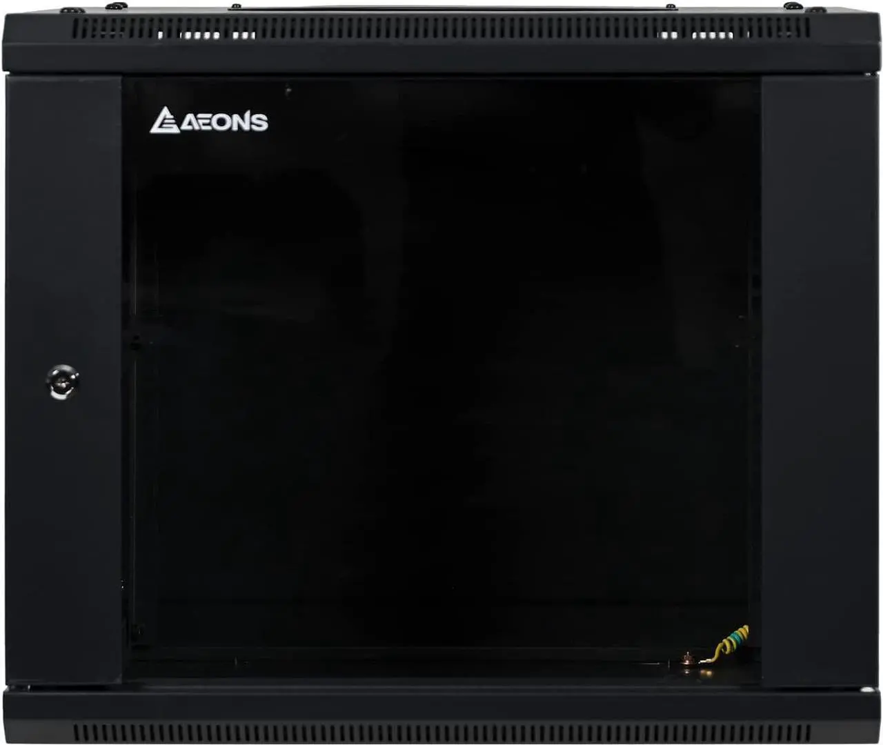 Alt view image 2 of 7 - 9U Professional Wall Mount Network Server Cabinet Enclosure 19-Inch Server Network Rack 16-Inches Deep Black