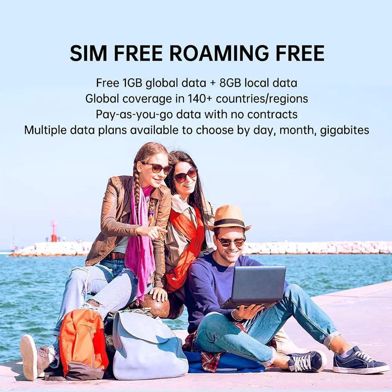 Alt view image 2 of 7 - Mini Turbo 4G LTE Mobile Hotspot, No SIM Card Needed, Portable WiFi Hotspot Unlock Device for Home or Travel in 200+ Countries,Smart Local Network Auto-Selection,with US 8GB&Global 1GB Data