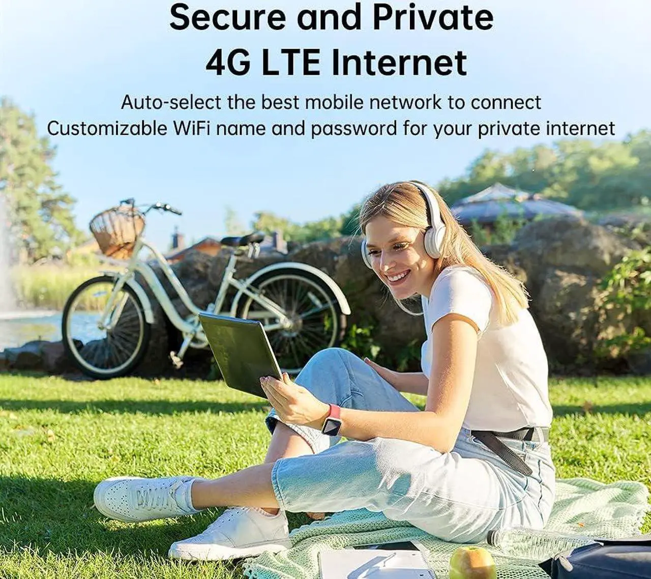 Alt view image 3 of 7 - Mini Turbo 4G LTE Mobile Hotspot, No SIM Card Needed, Portable WiFi Hotspot Unlock Device for Home or Travel in 200+ Countries,Smart Local Network Auto-Selection,with US 8GB&Global 1GB Data