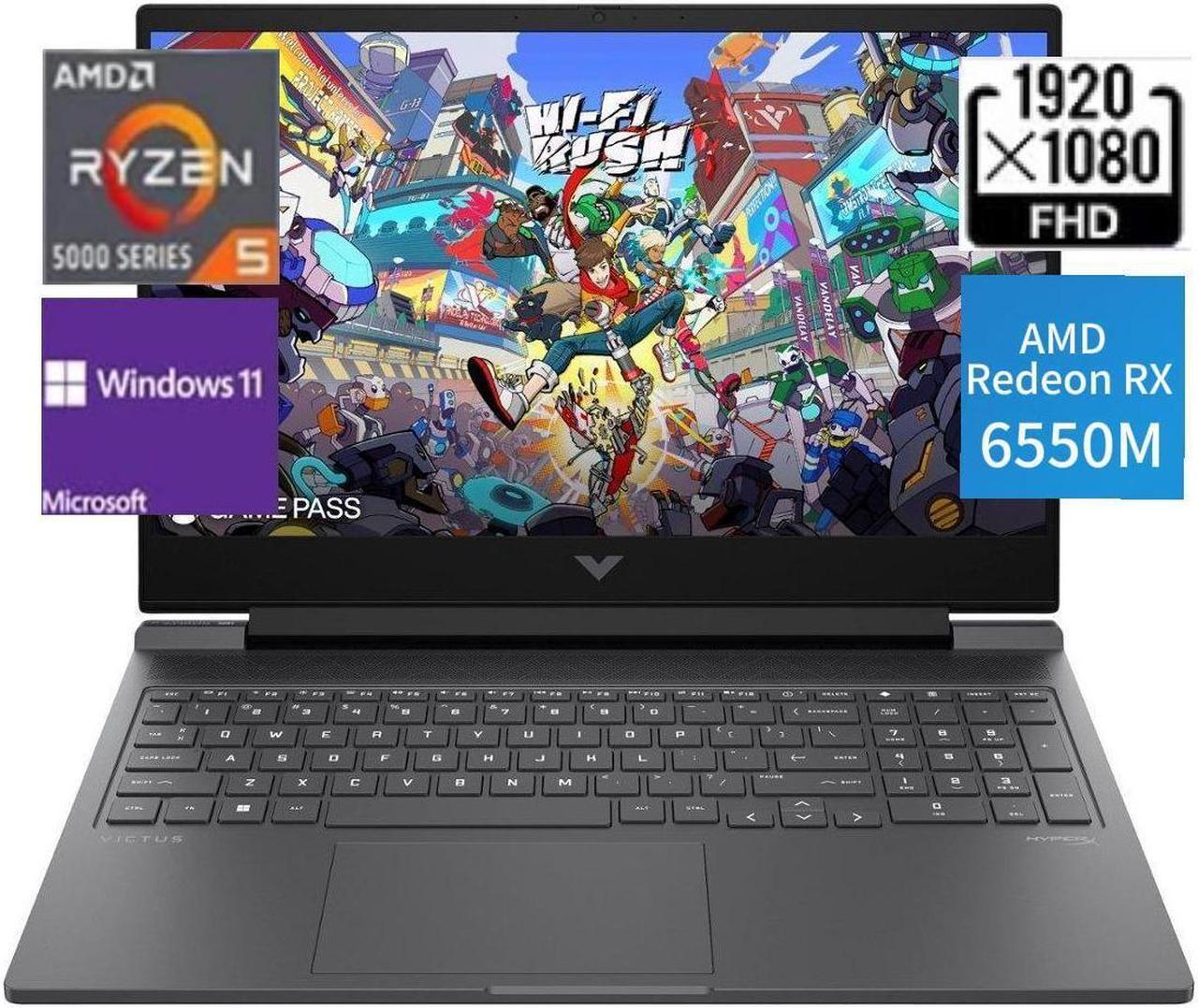 Main image of HP Victus 15.6 FHD Gaming Radeon RX 6550M Graphics Laptop,AMD Ryzen 5 7535HS Processor,16 GB DDR5 RAM,512 GB SSD,Windows 11 Home,Black