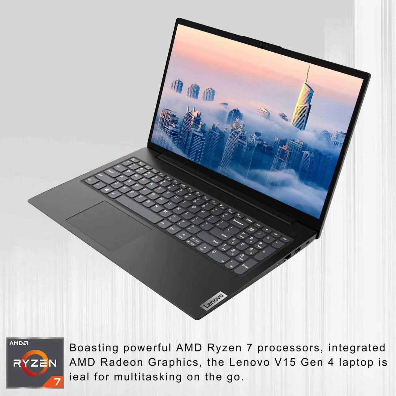 Alt view image 2 of 5 - Lenovo V15 15.6 FHD Business Laptop - AMD Ryzen 7 7730U - 24 GB RAM - 2 TB PCIe SSD - WiFi6 and Bluetooth 5.2 - Win 11 Pro