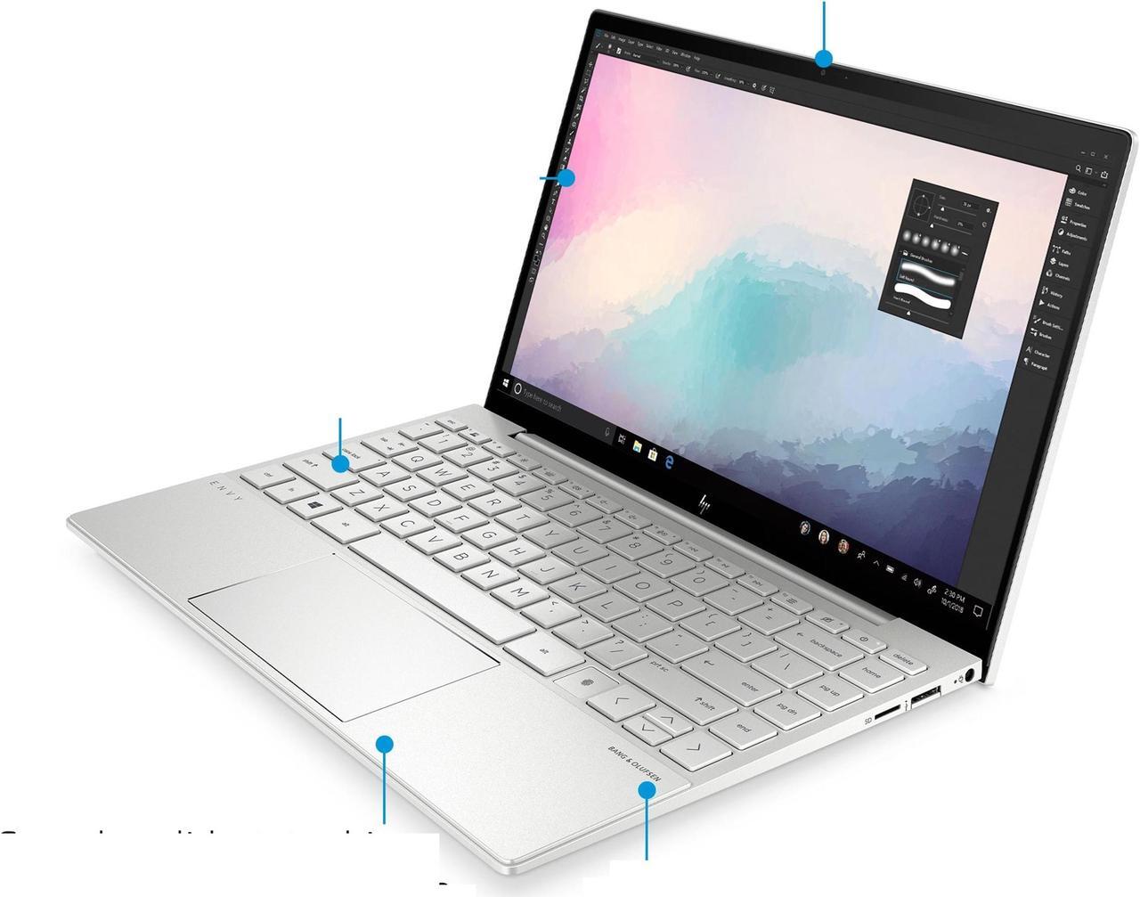 Alt view image 3 of 3 - HP ENVY 13-BA1047 13.3" 8GB 256GB SSD Core™ i5-1135G7 2.4GHz Win10H, Natural Silver