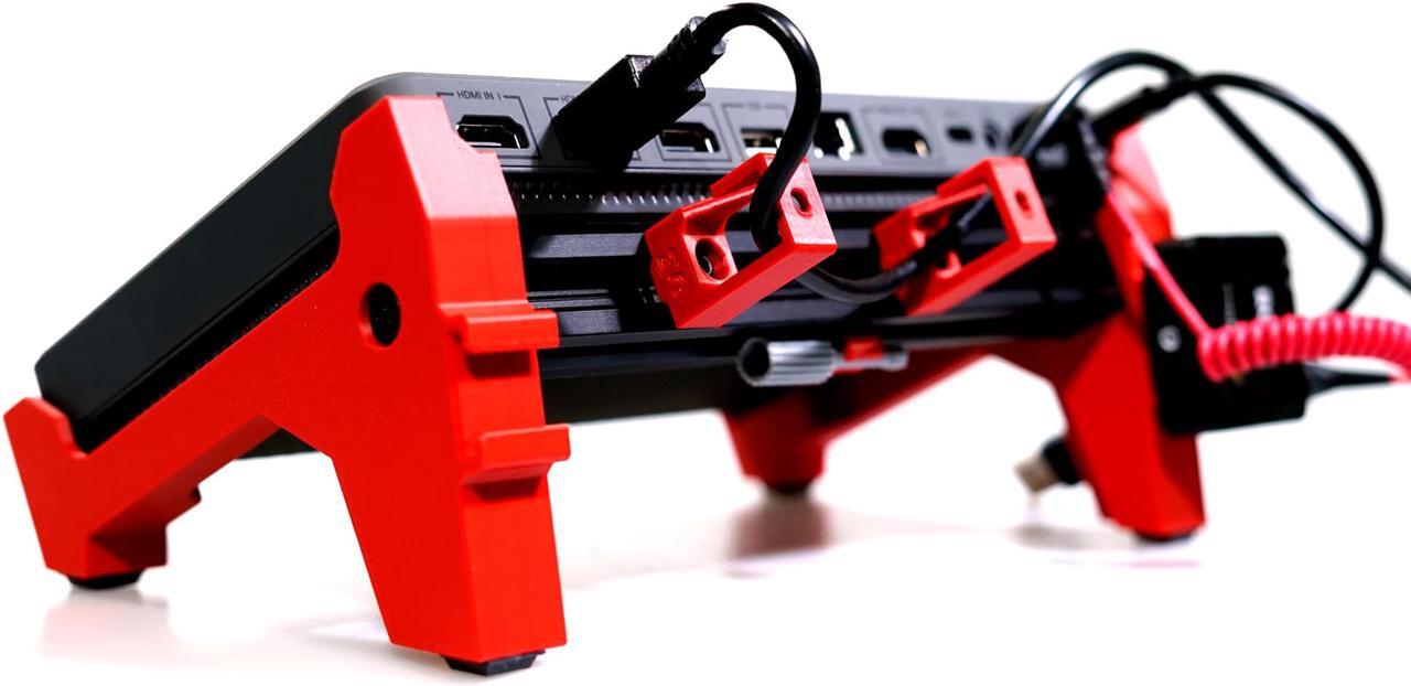 Alt view image 3 of 4 - PepperTech Digital PK1 Pro Streamer DSYP Stand for YoloBox Pro Bundle (Red)