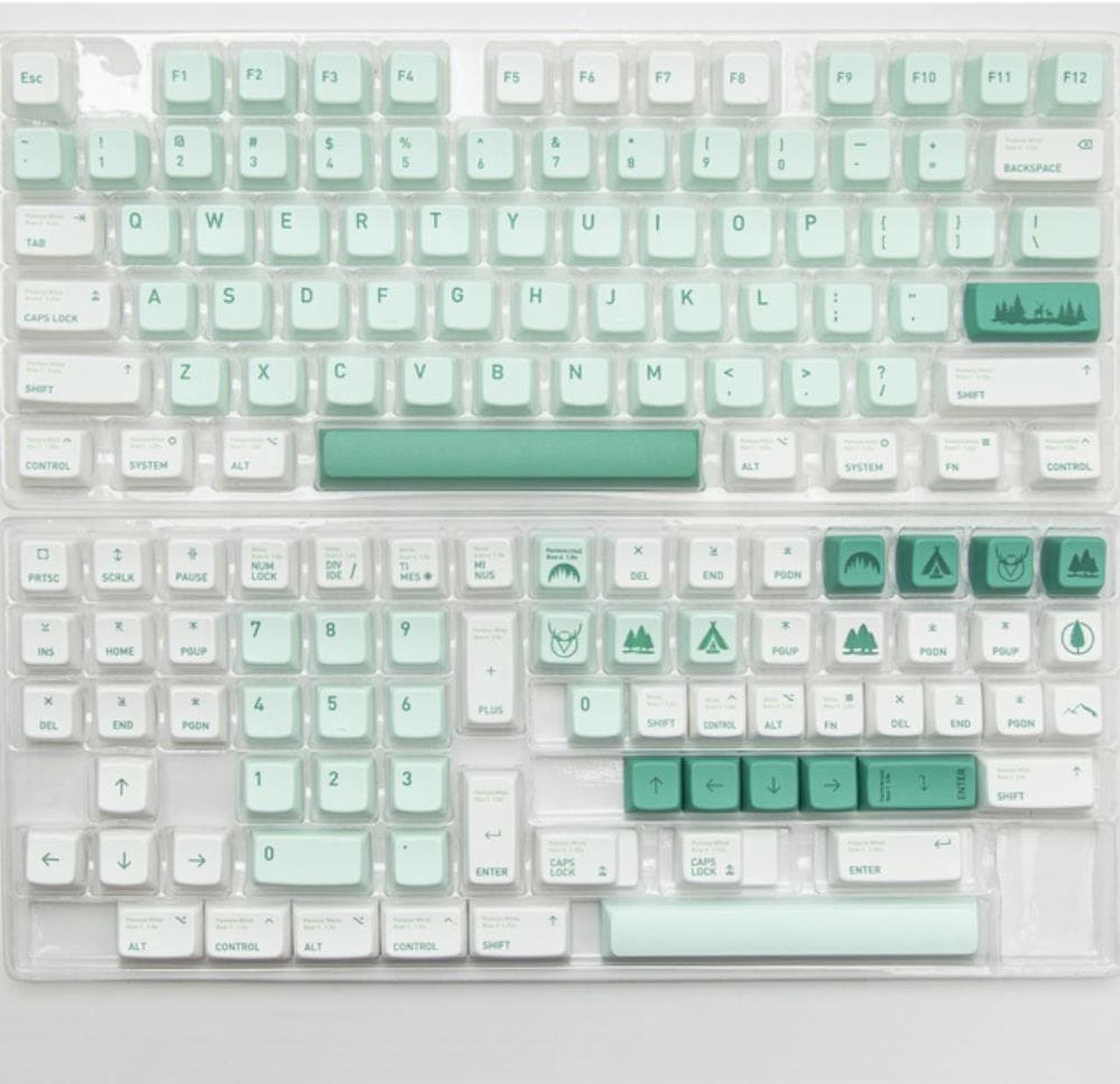 Ruth's sister 136 Keys Lost forest Keycaps Dye Sublimation MDA Profile PBT Keycaps For MX Switch Gaming Mechanical Keyboard Keycaps MDA Keycap