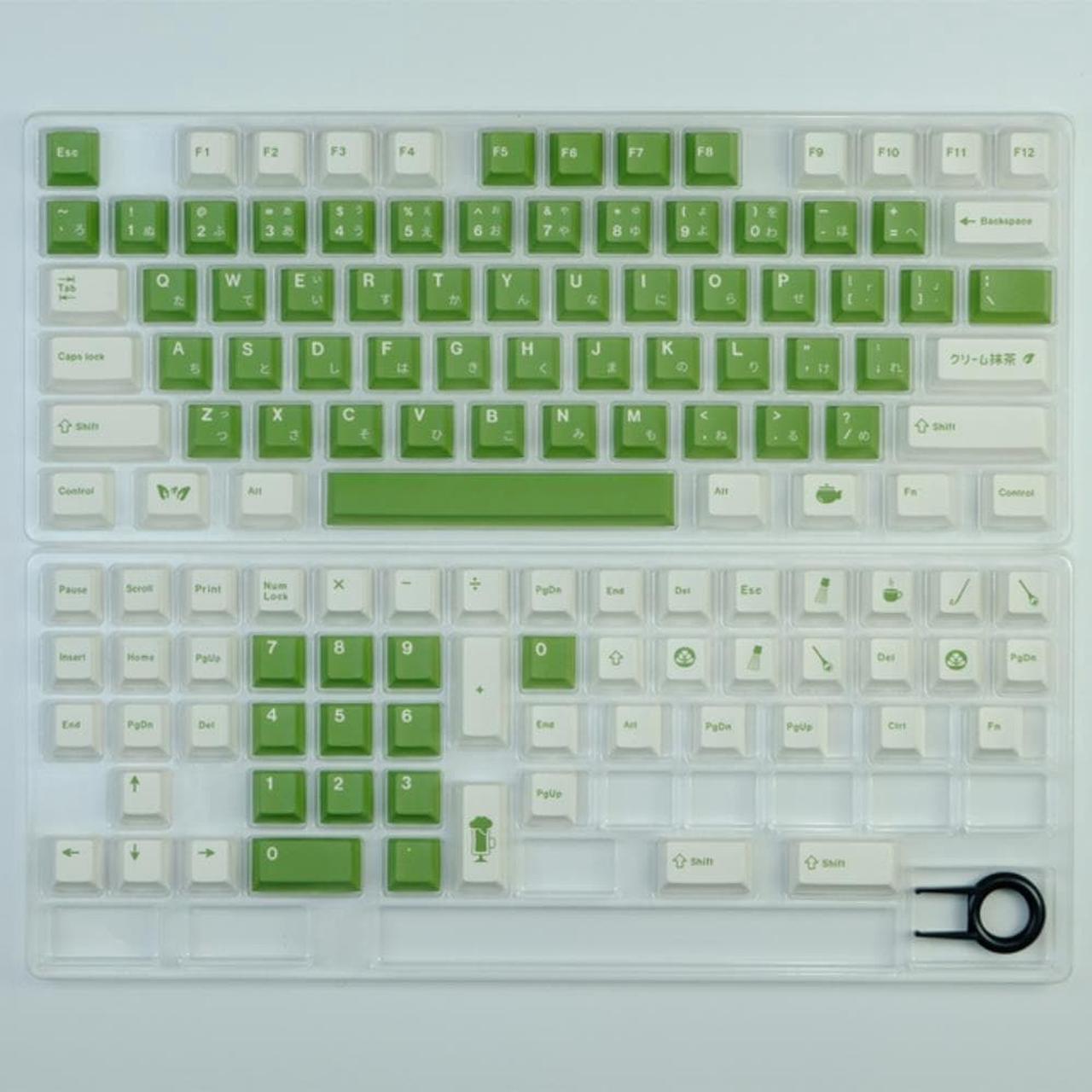 Ruth's sister 129 Keys Matcha cake Theme Japanese Keycaps Dye Sublimation Profile Keycap For MX switch Mechanical Keyboard Keycaps