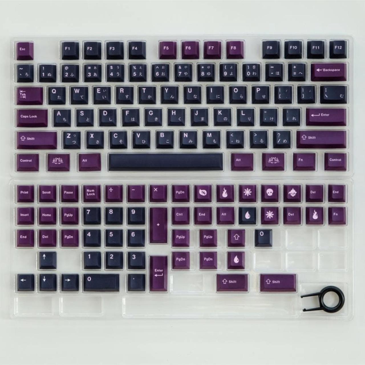 Ruth's sister 129 Keys GMK Black Lotus Keycaps PBT Dye Sublimation Profile Japanese Keycaps For MX switch Mechanical Keyboard Keycaps