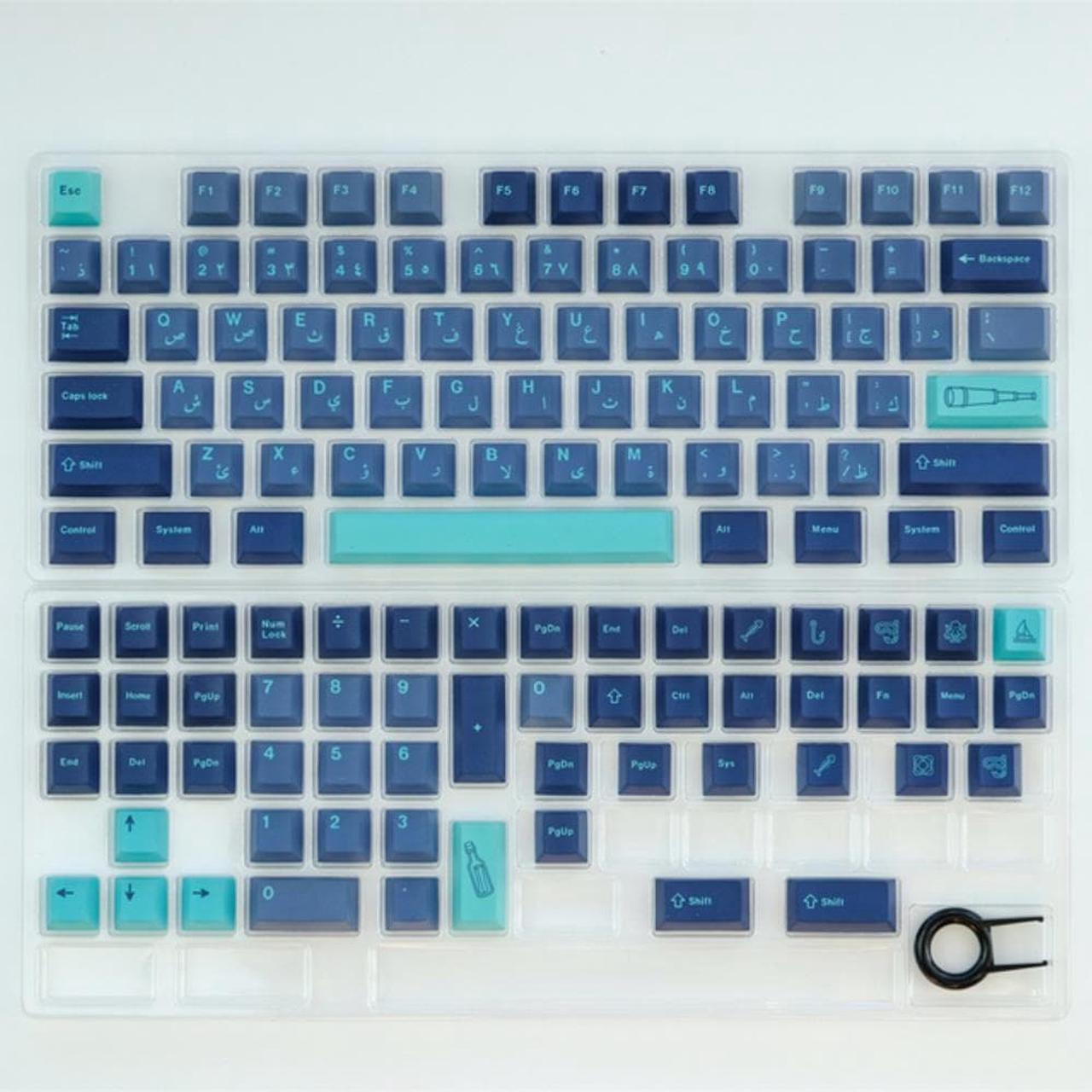 Ruth's sister 129 Key GMK Arabian Sea Keycaps profile PBT Dye Sublimation Mechanical Keyboard GMK Keycap For MX Switch With 1.75U Shift