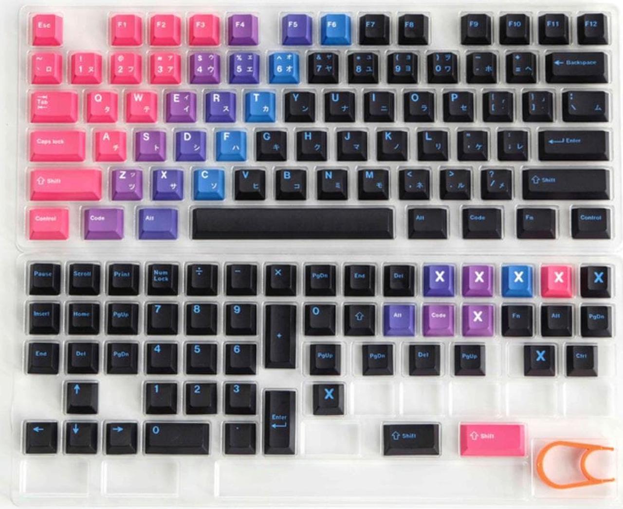 Ruth's sister 129 Keys Colour Japanese Keycaps Profile PBT Dye Sublimation Mechanical Keyboard Keycap For MX Switches Keycaps