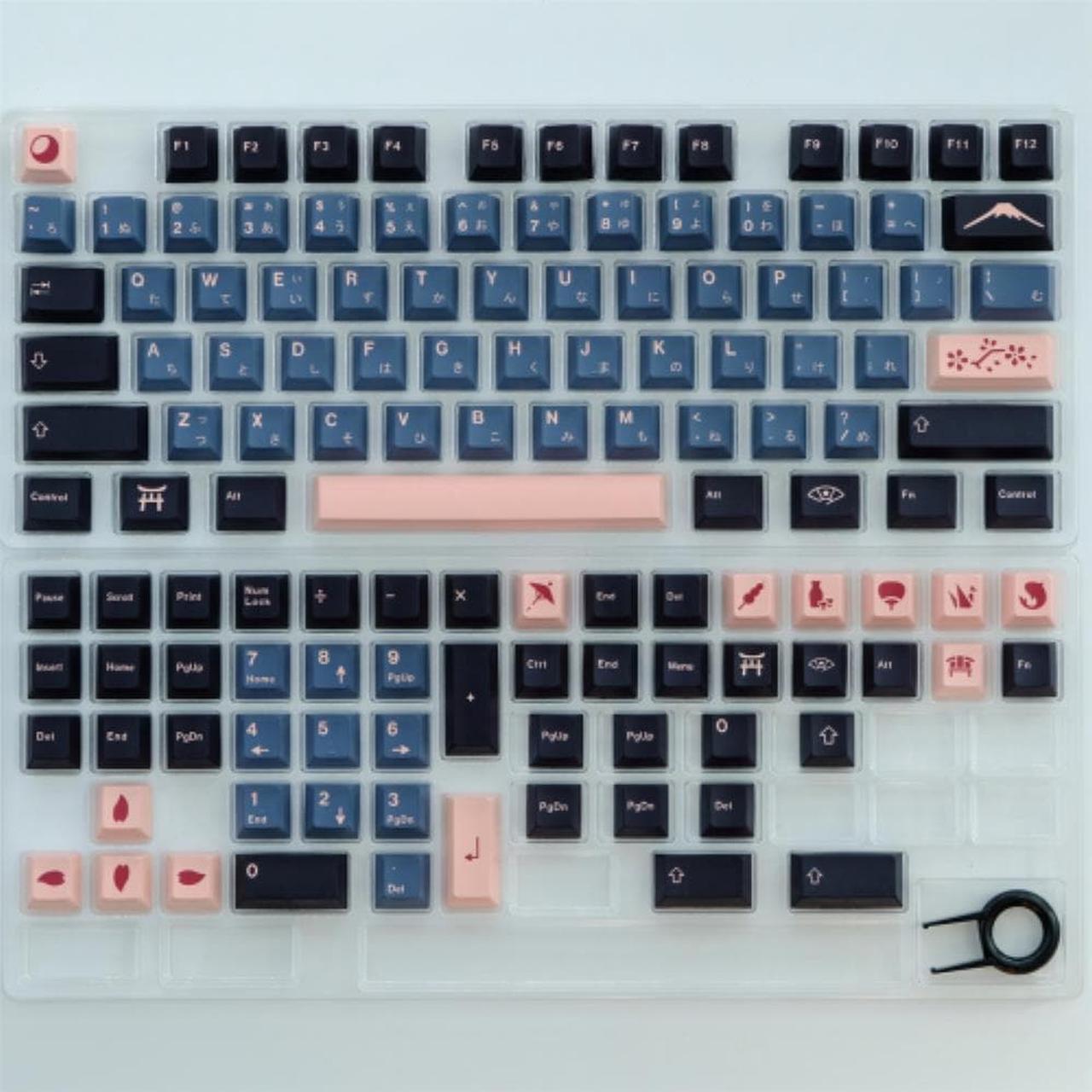 Ruth's sister 129 Keys GMK NightSakura Keycaps  Profile PBT Dye Sublimation Japanese Keycaps Mechanical Keyboard Keycap For MX Switch